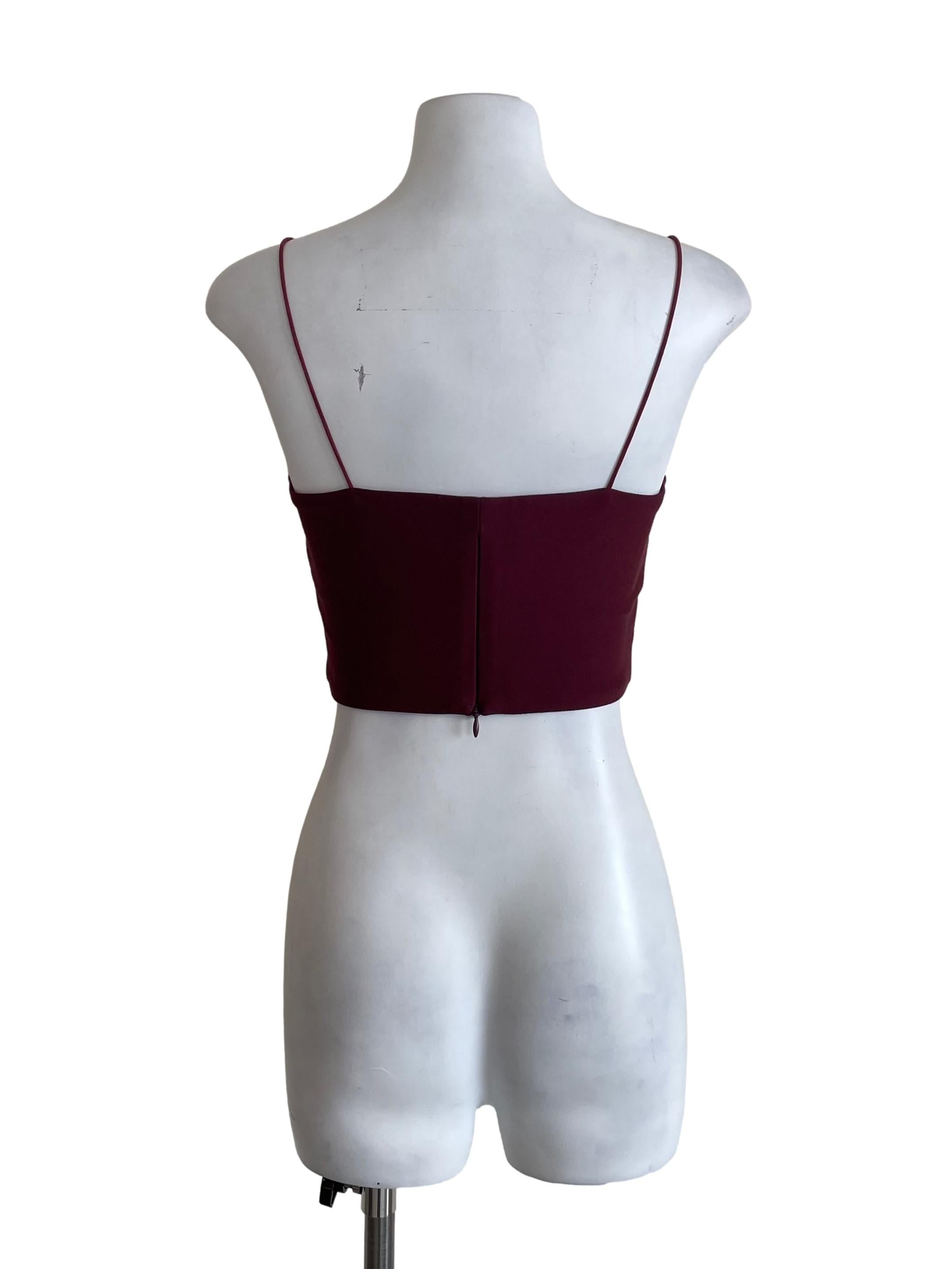 Sangria Spaghetti Straps Crop Top