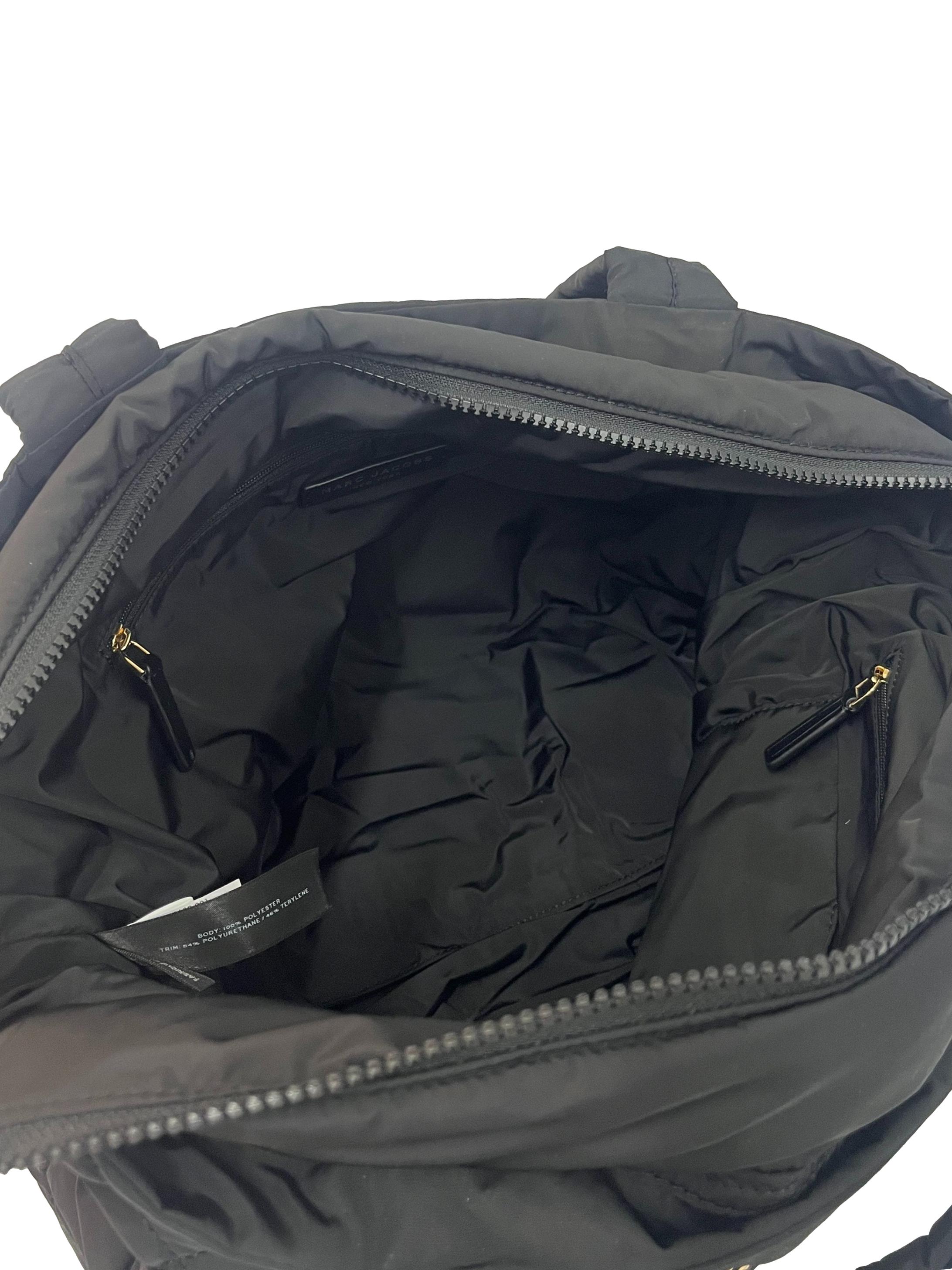 Black Quilted Nylon Tote Bag CSN