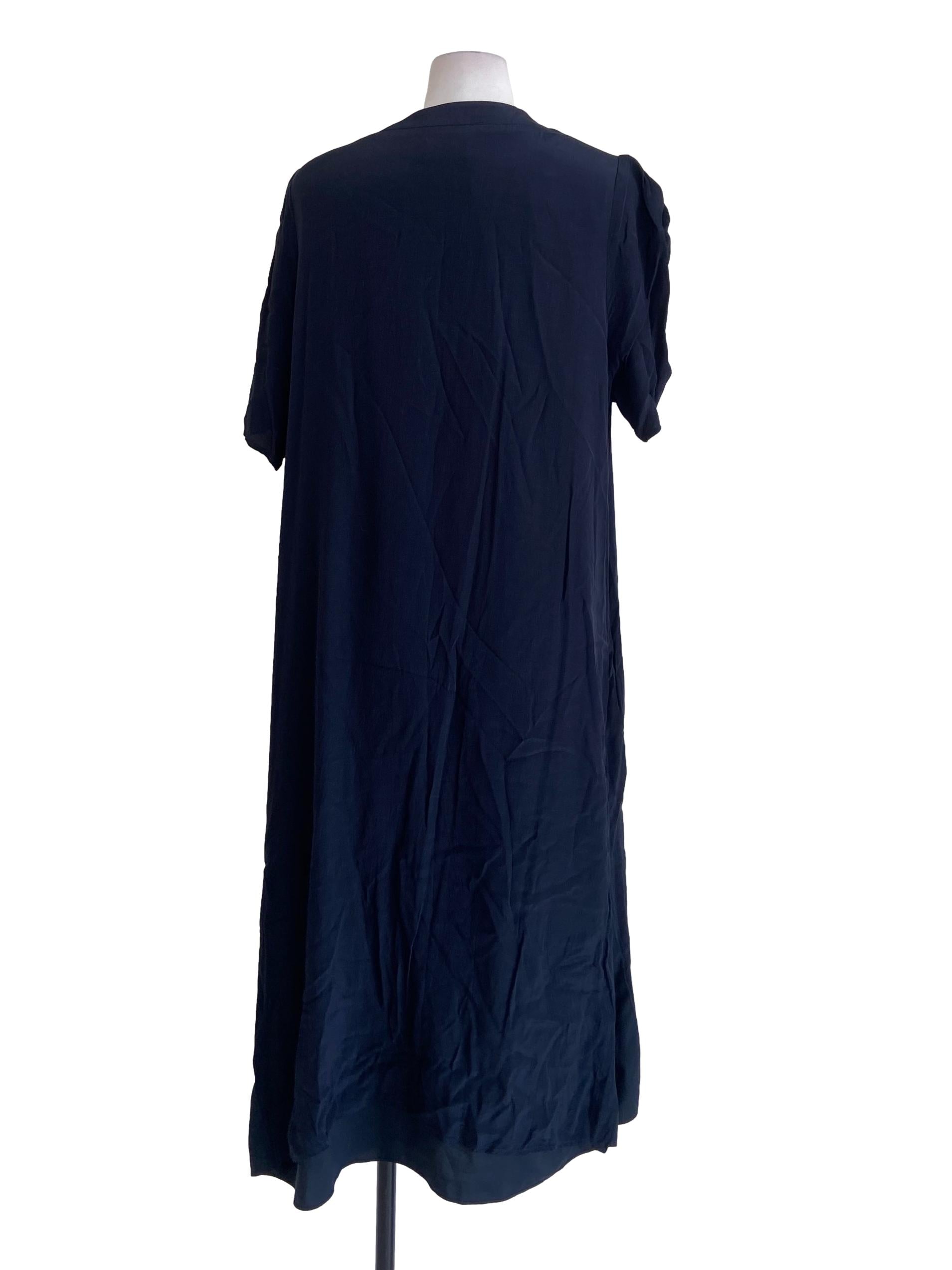 Pleat Sleeve Button Down Dress OSN