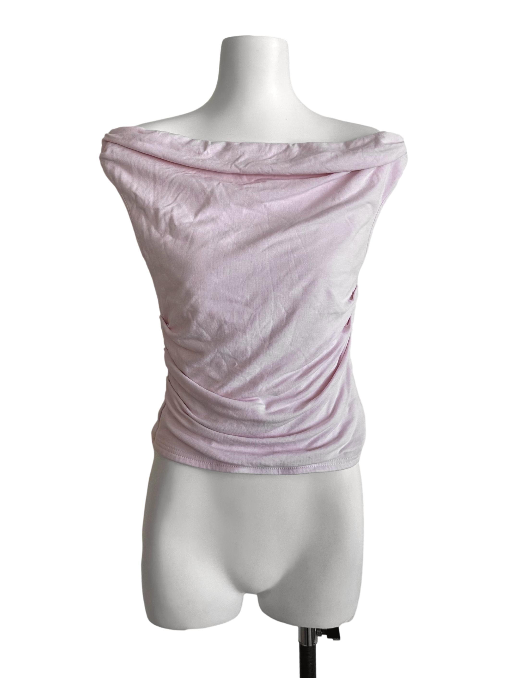 Light Pink Off Shoulder Drape Top