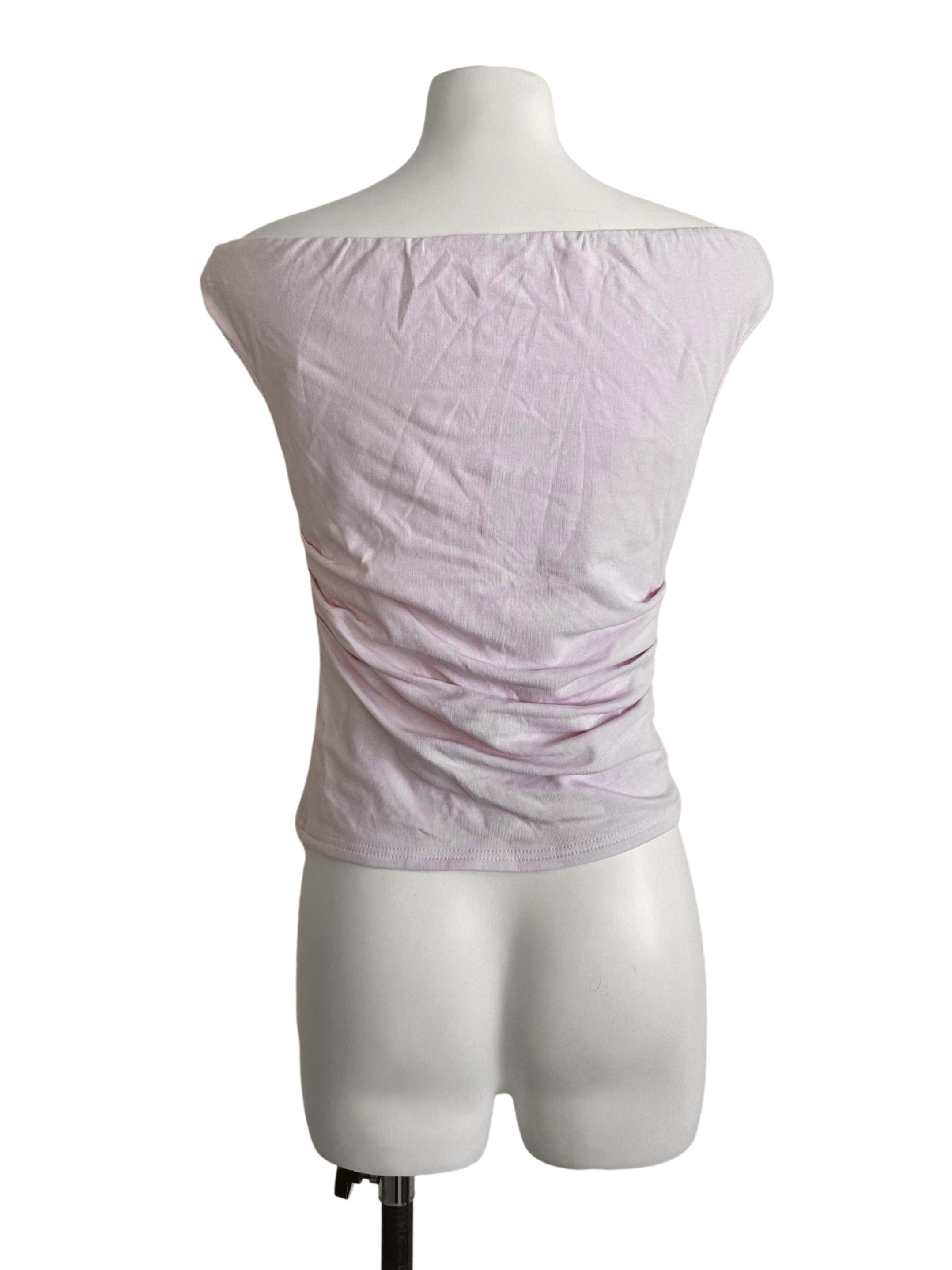 Light Pink Off Shoulder Drape Top
