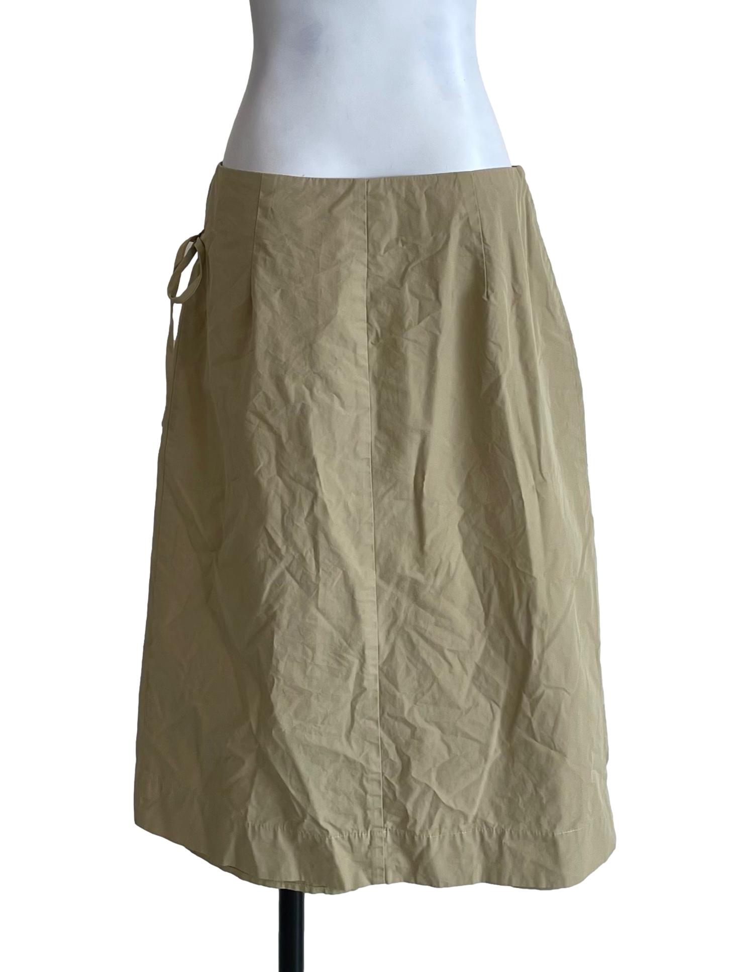 Beige Wrap Skirt