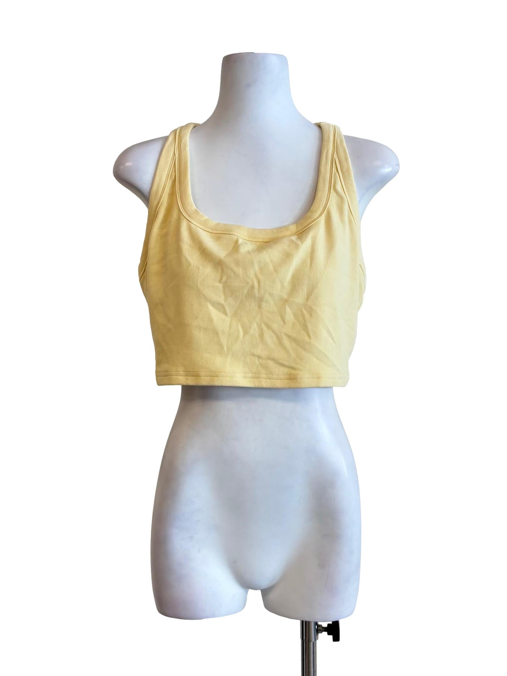 Butter Yellow Scoop Tank Top