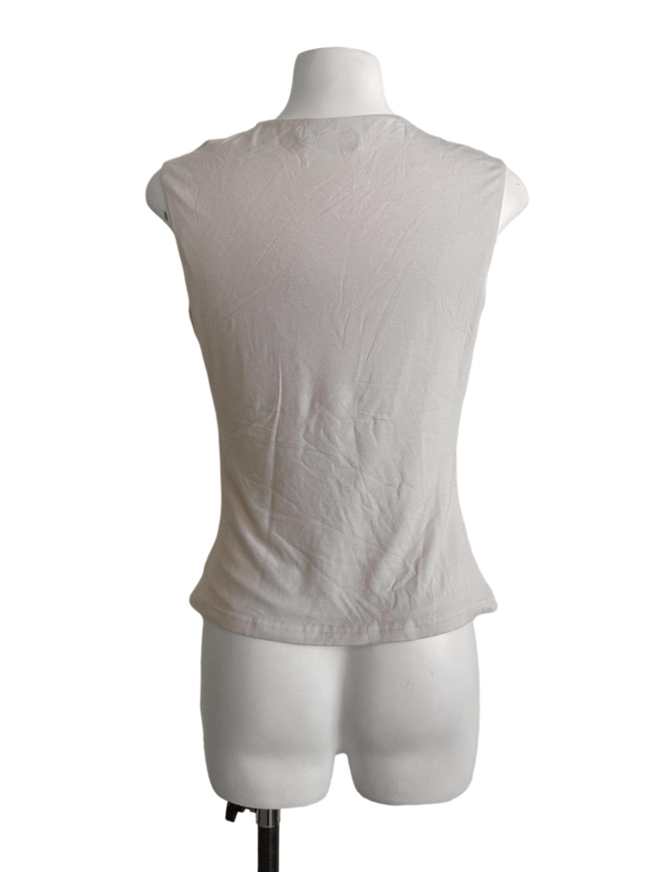 Oat Beige Drape Round Neck Top
