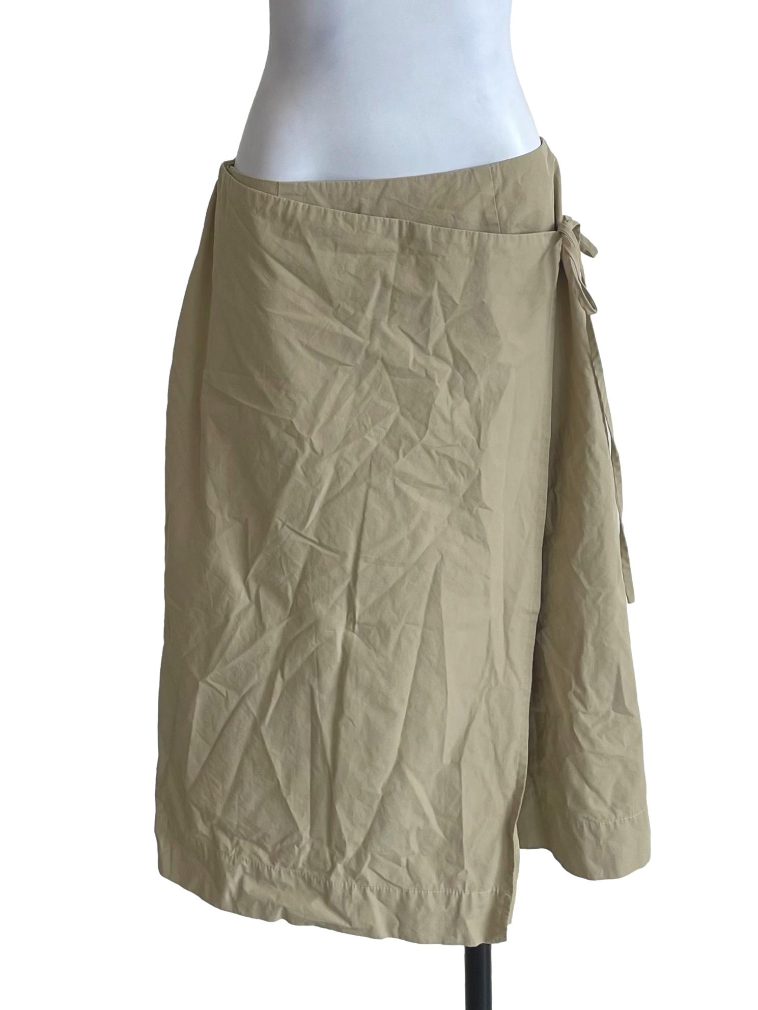 Beige Wrap Skirt