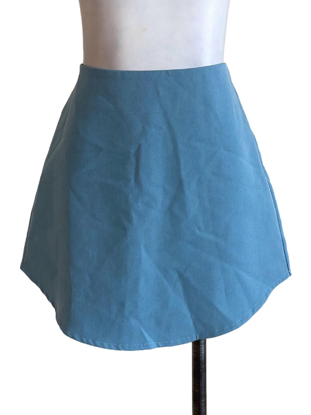 Sapphire Blue Mini Skirt YHF
