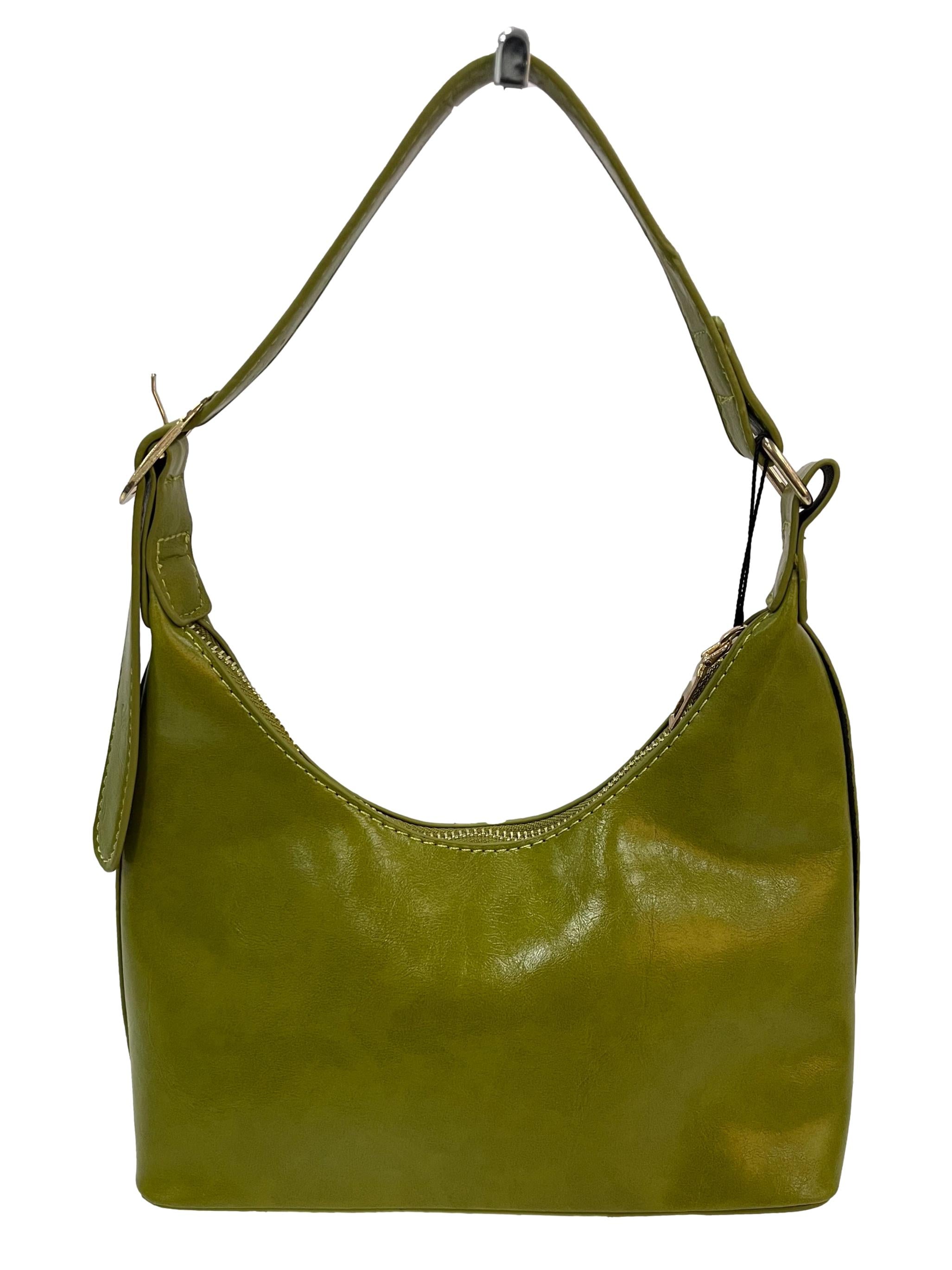 Top Handle Shoulder Bag - Green