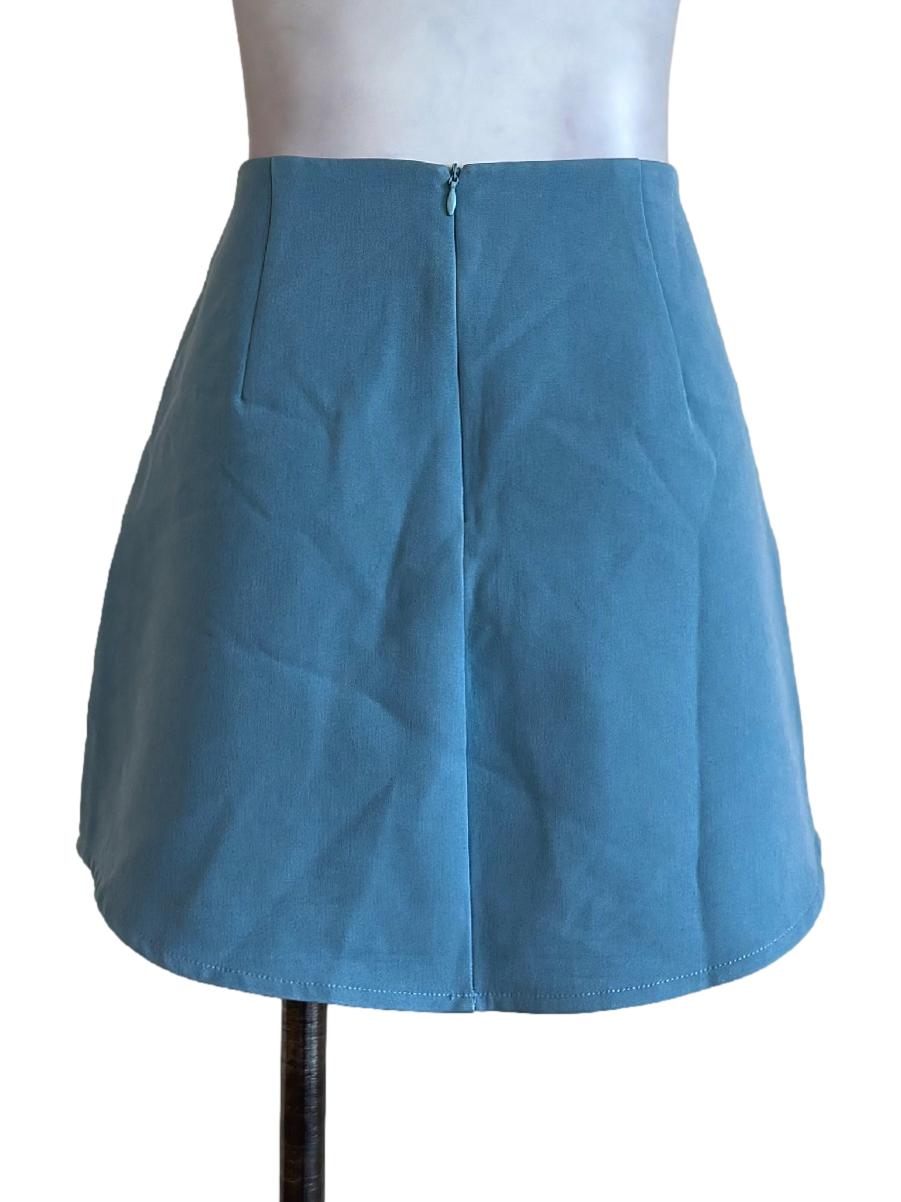 Sapphire Blue Mini Skirt YHF
