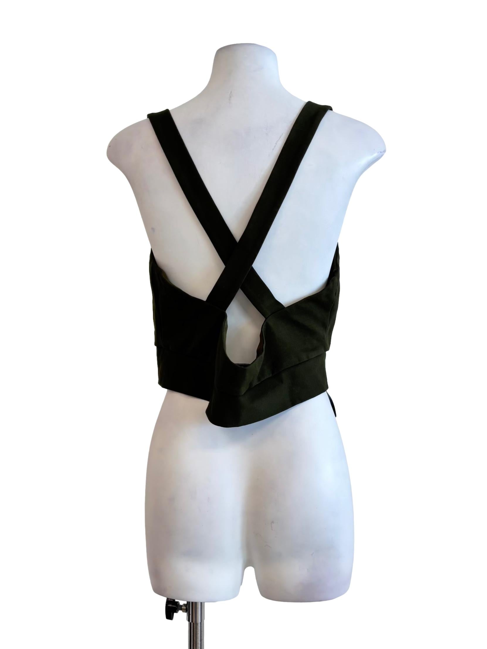 Hunter Green Square Neck Tank Top