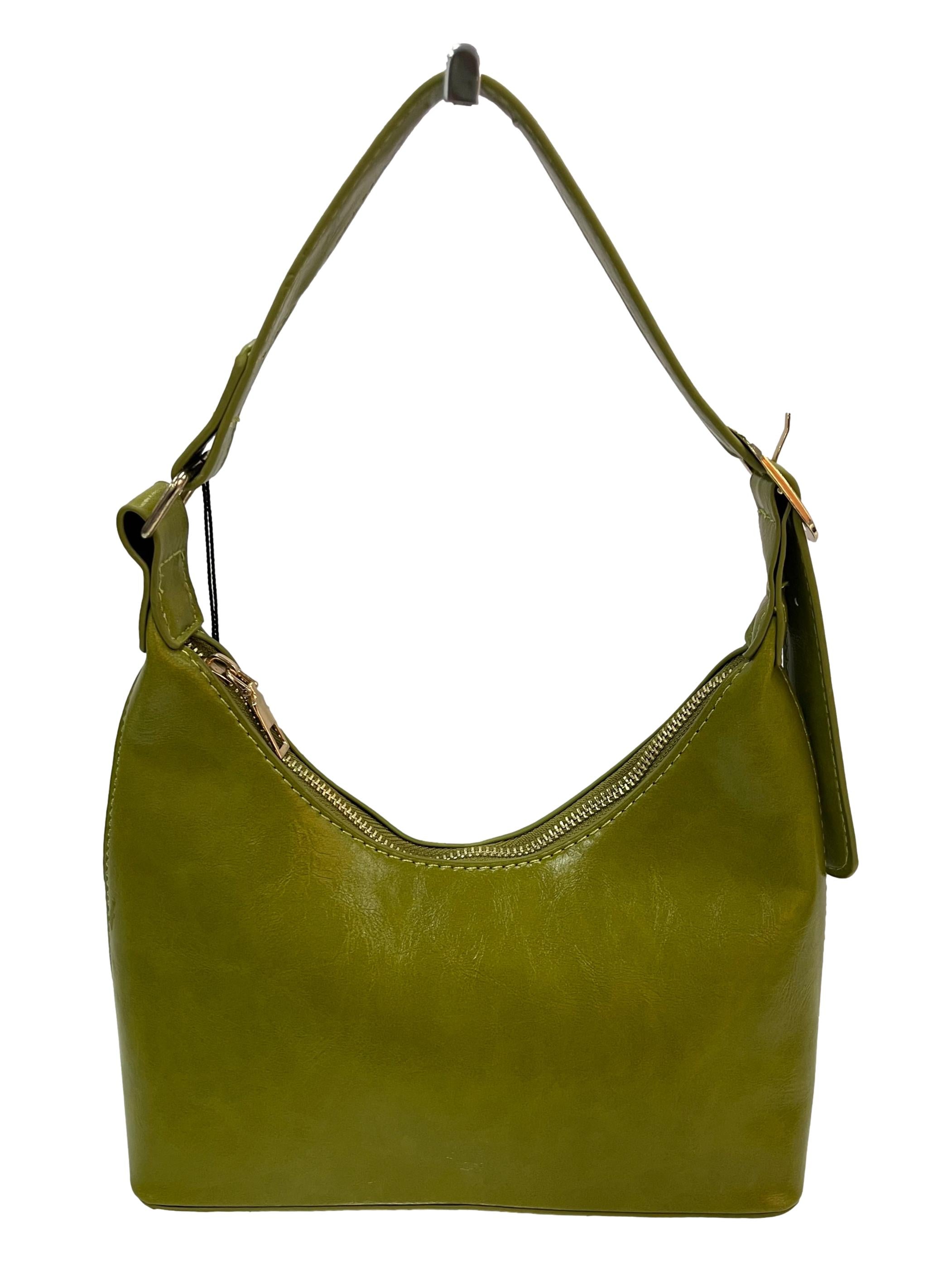 Top Handle Shoulder Bag - Green