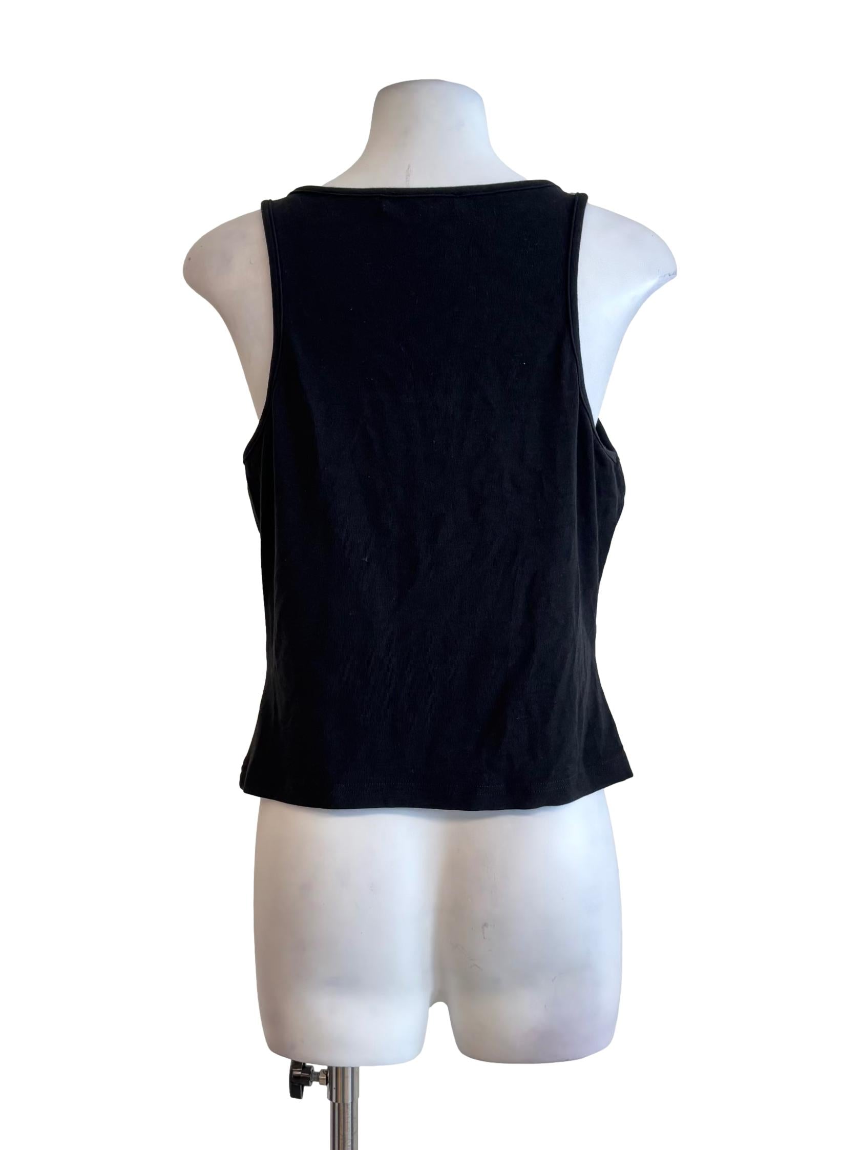 Ink Black Square Neck Tank Top