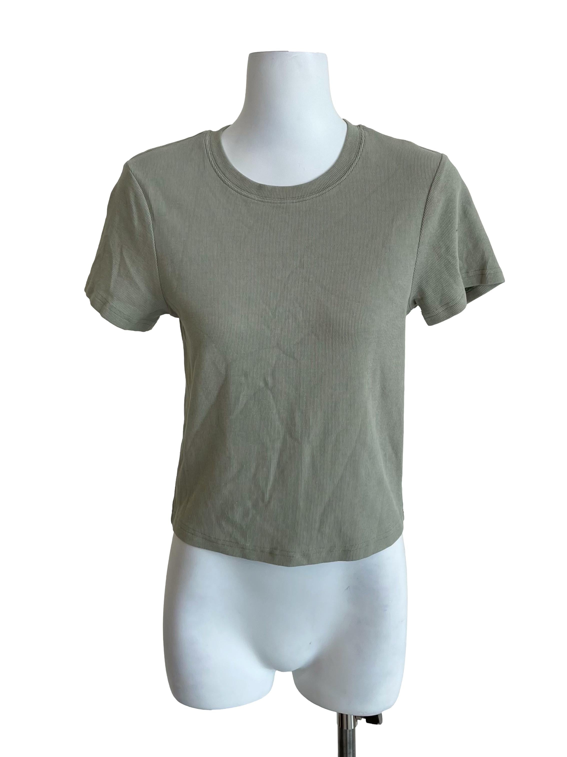 Light Sage Skinny Knit Tee