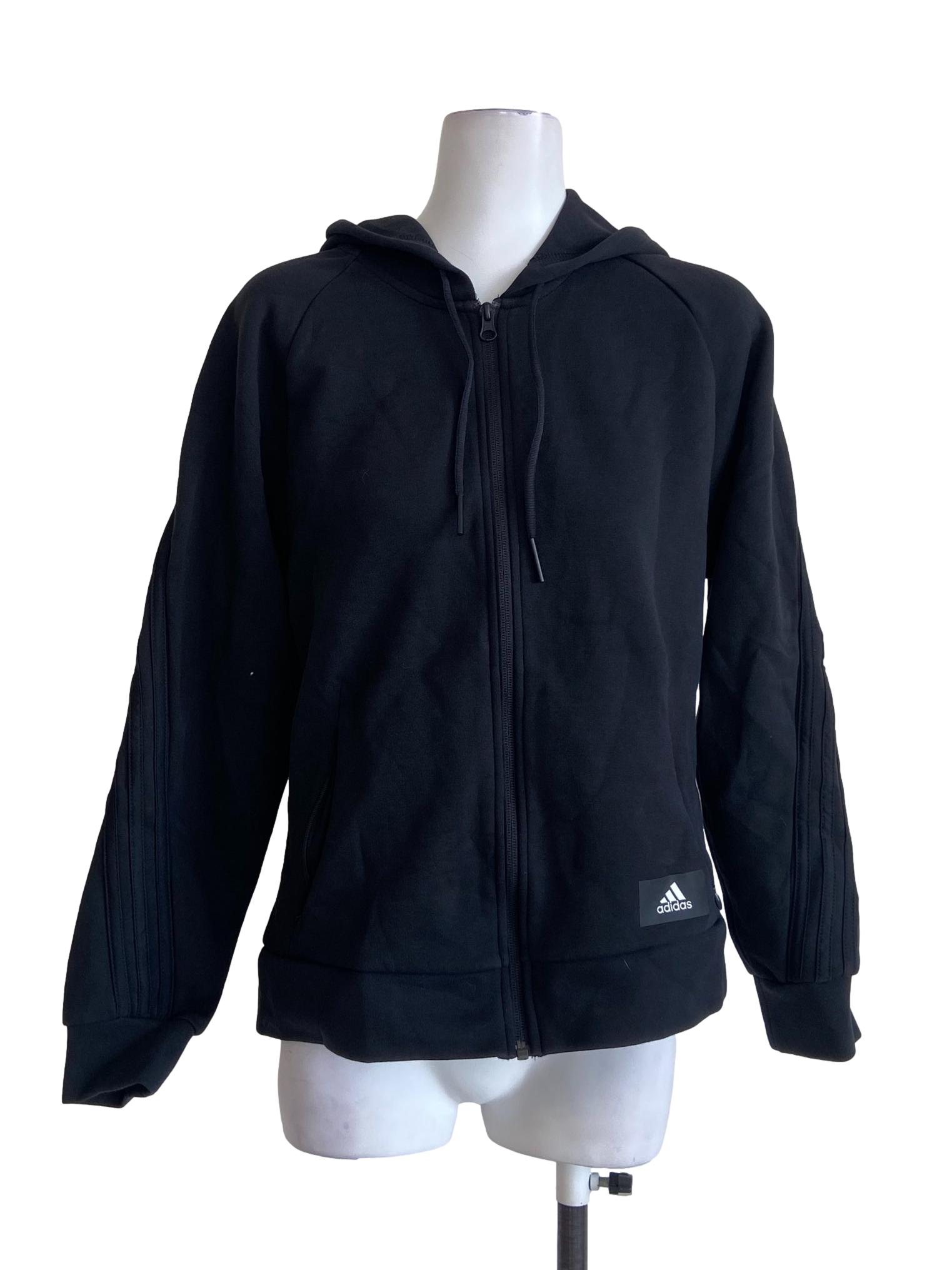 Black Plain Zipper Hoodie