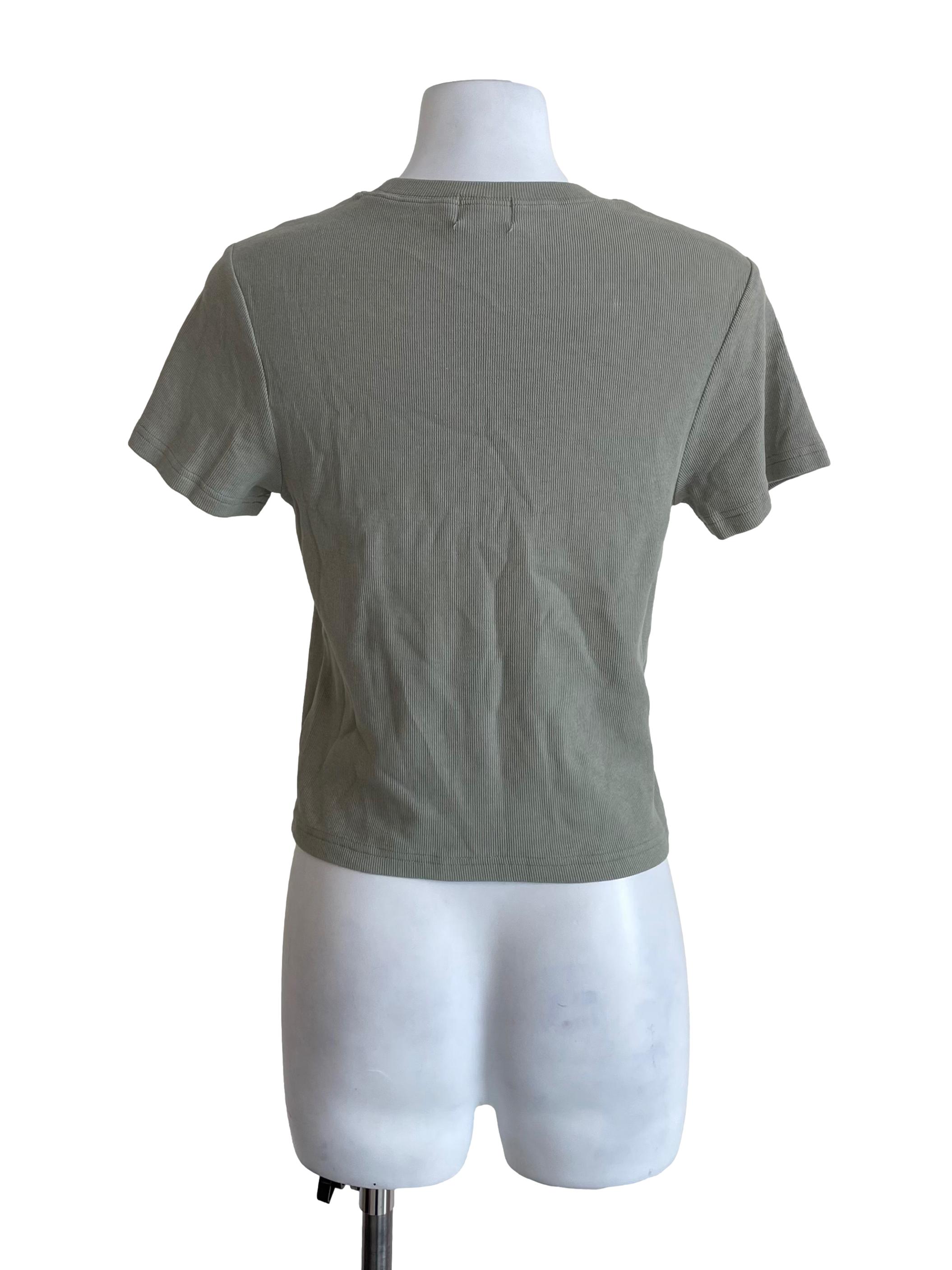 Light Sage Skinny Knit Tee