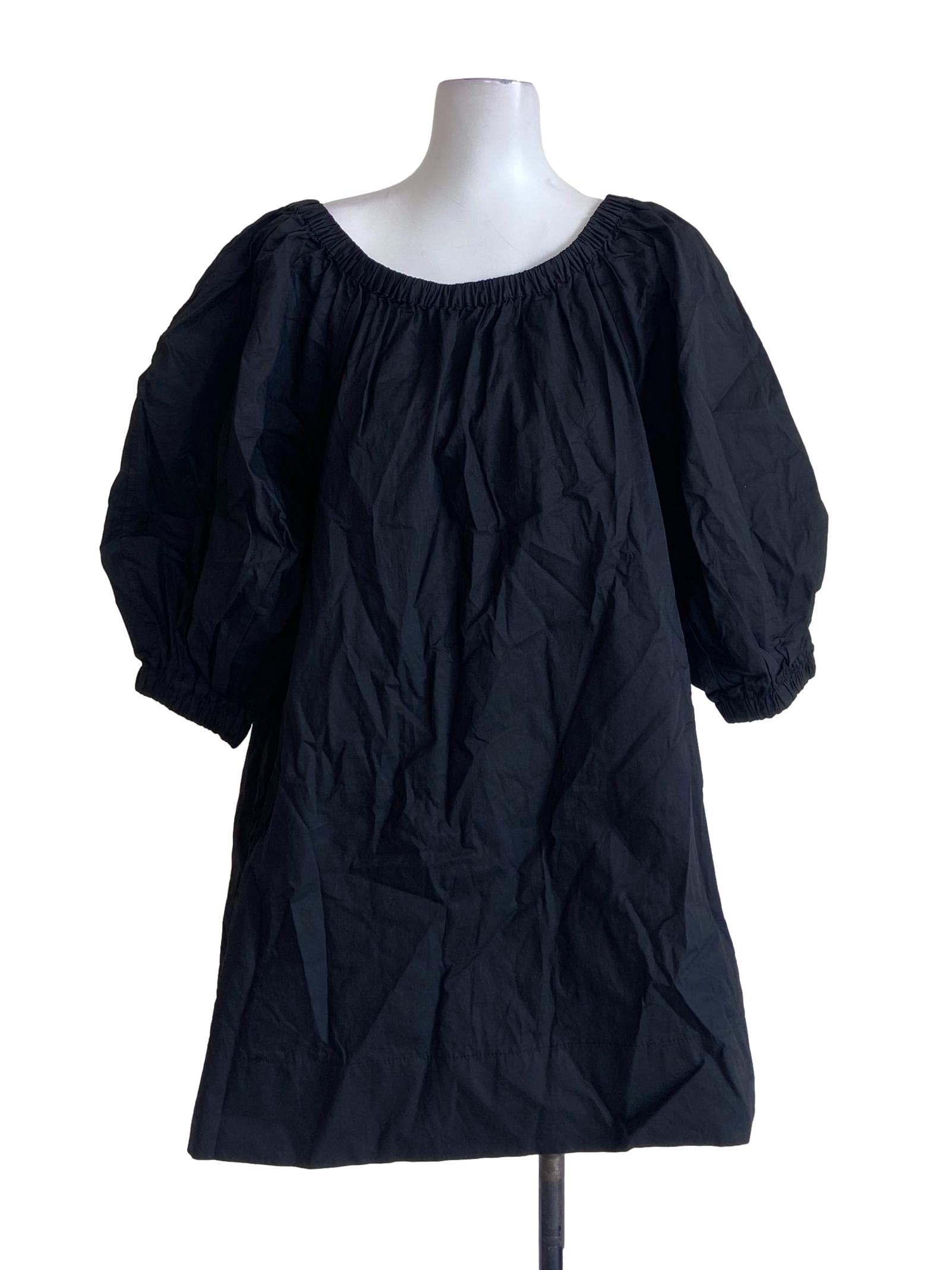 Black Twill Mini Dress