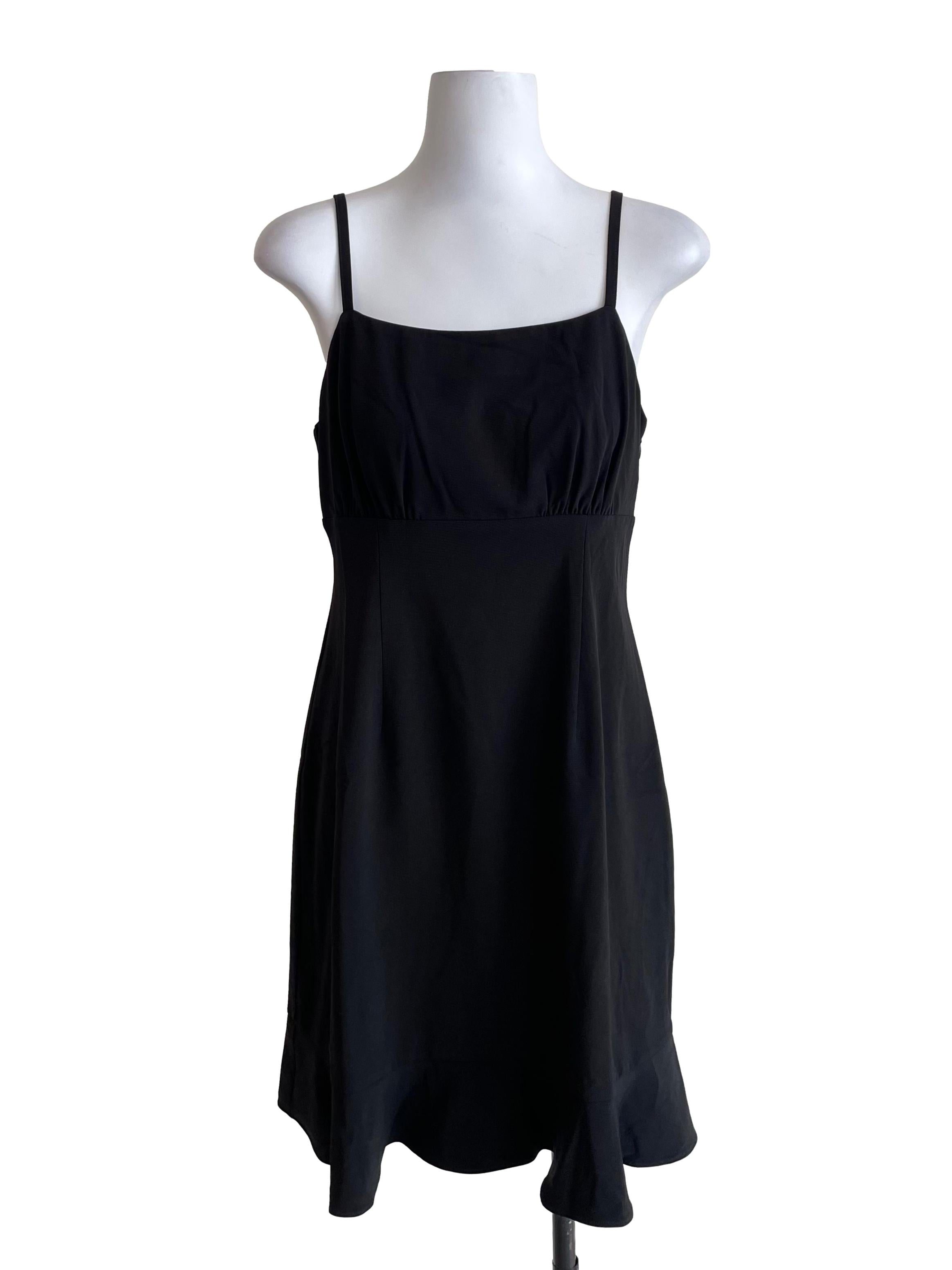 Black Flounced Milkmaid Dress