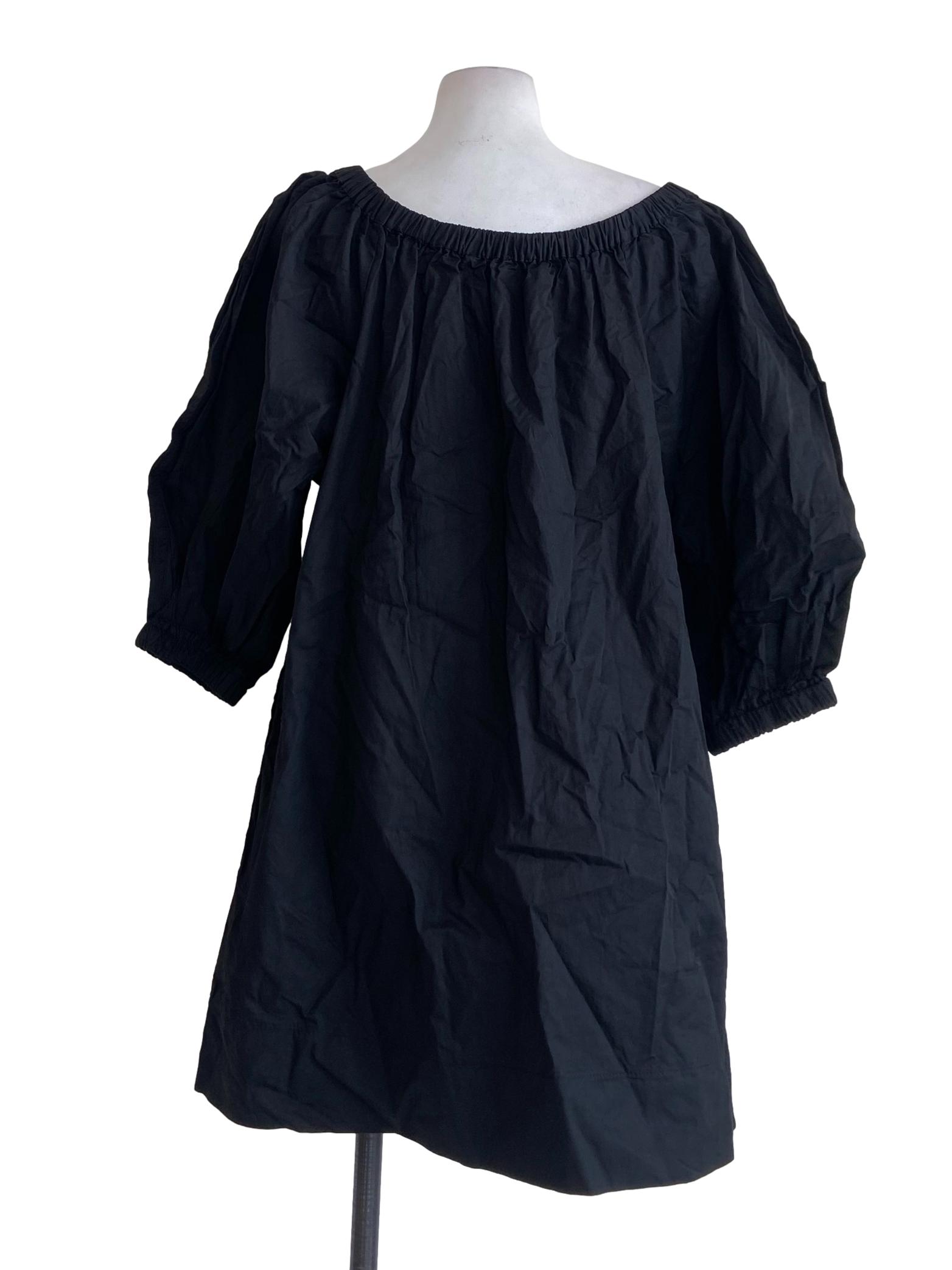 Black Twill Mini Dress