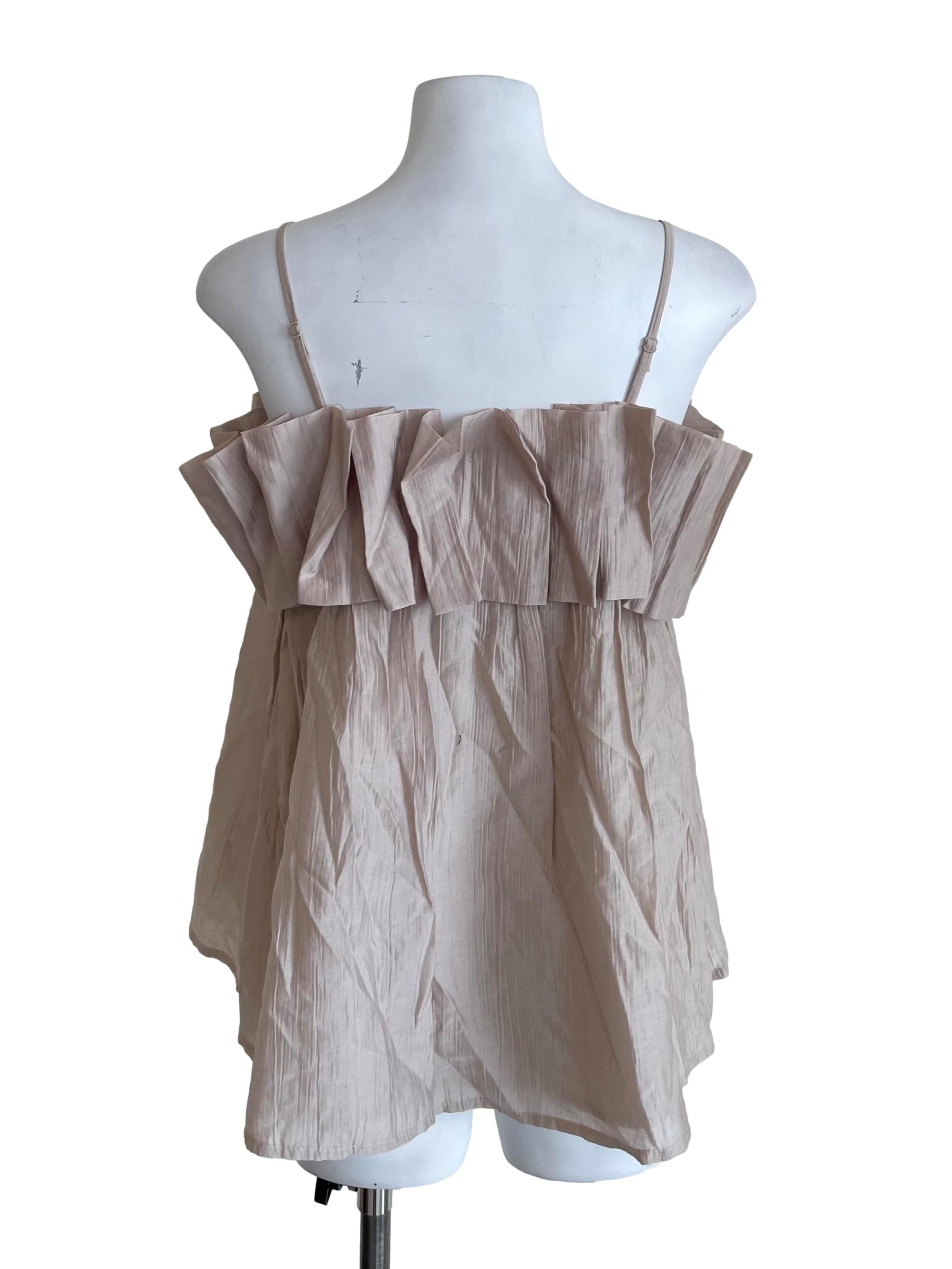 Light Champagne Pleated Loose Camisole
