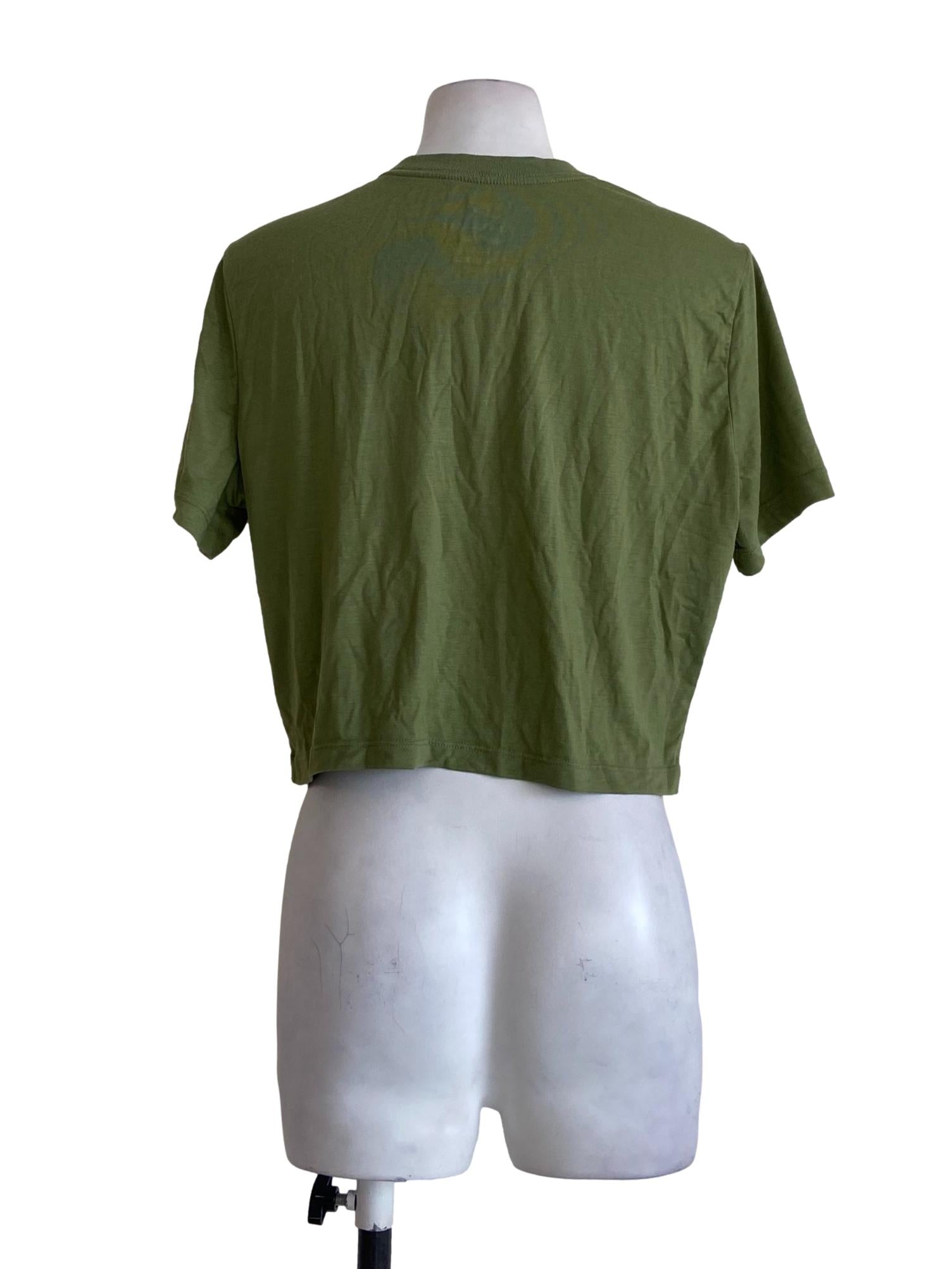 Green Crop Top Blouse