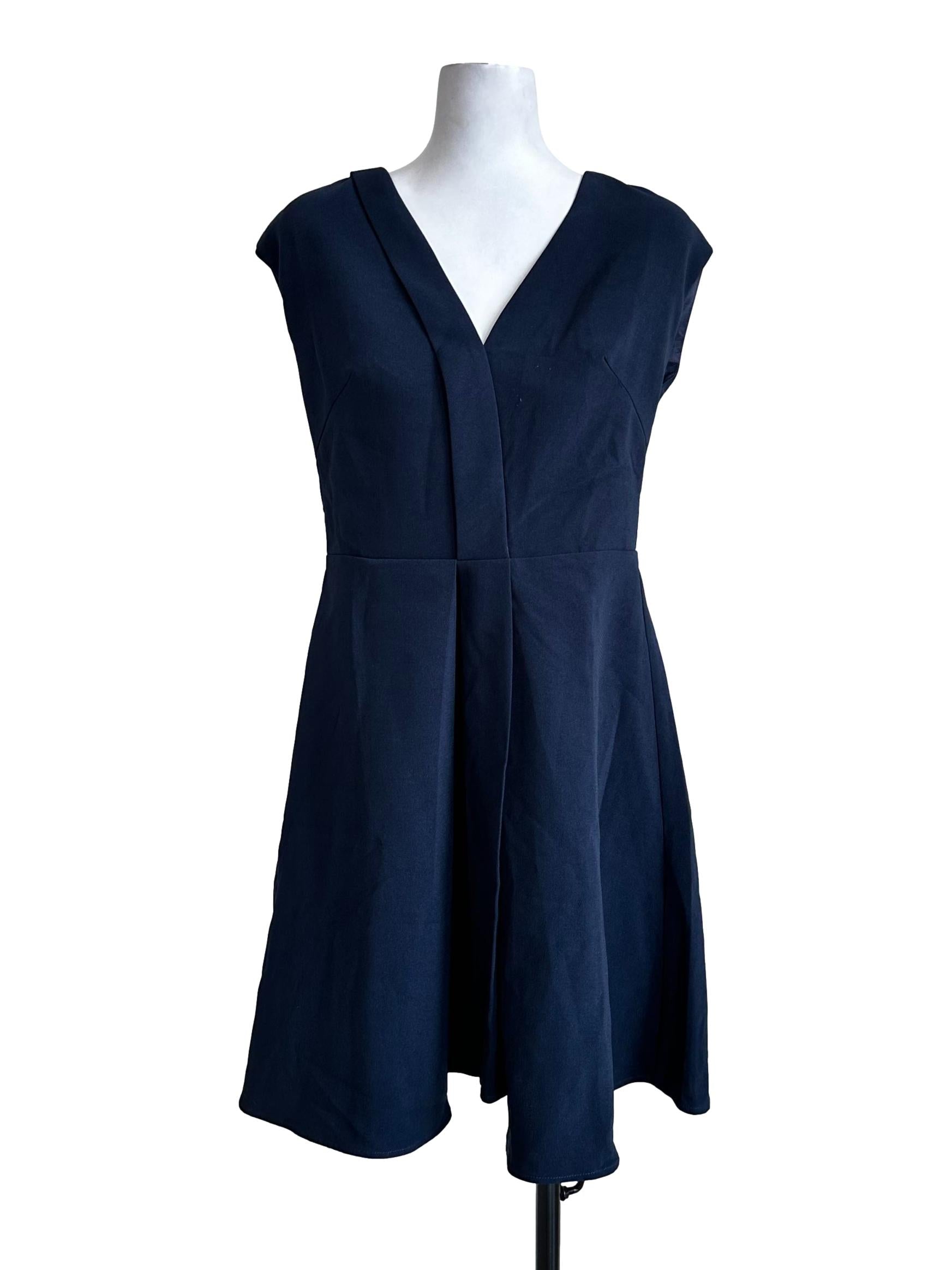 Navy Blue Plain Dress
