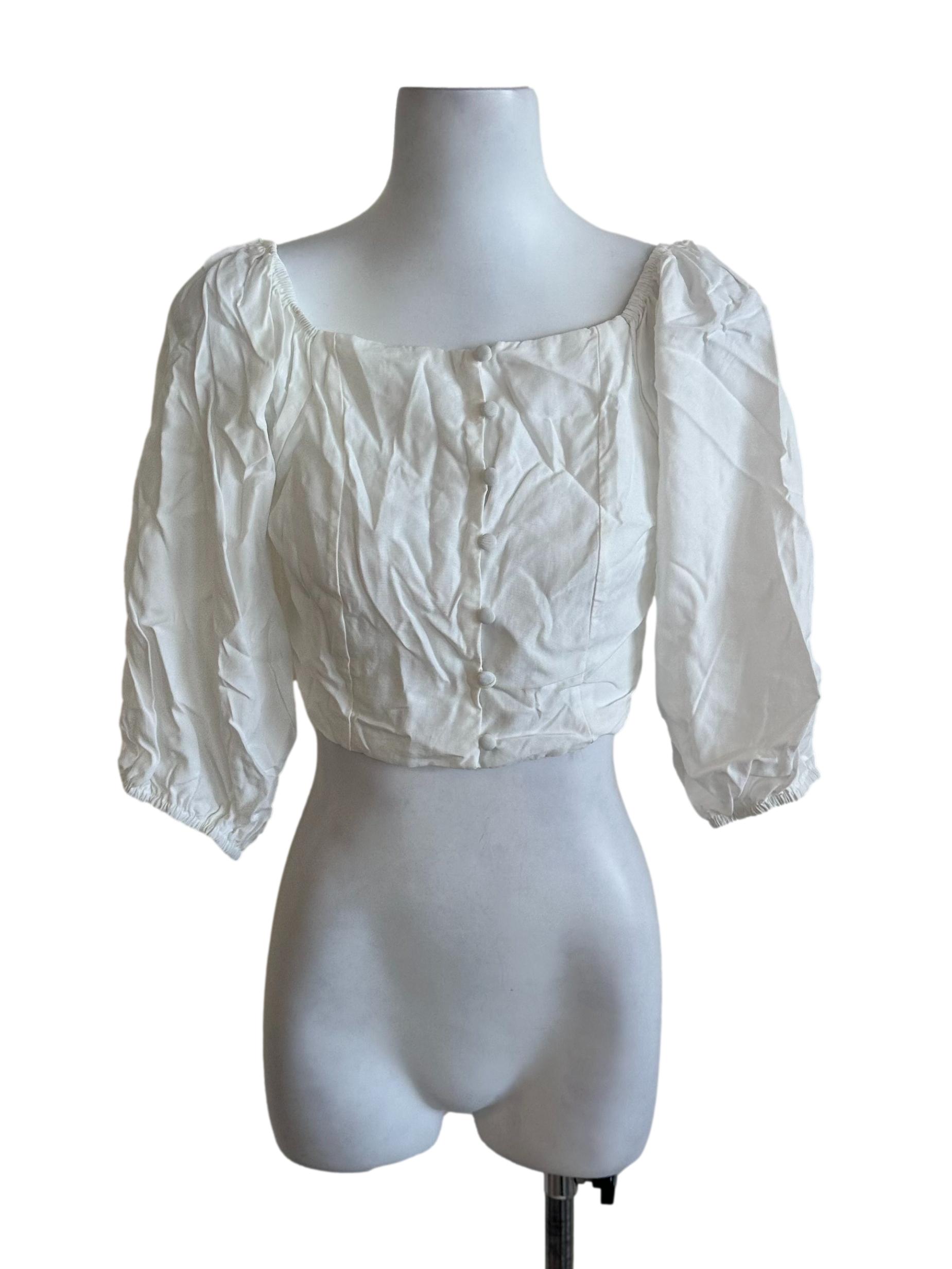 Off White Button Top
