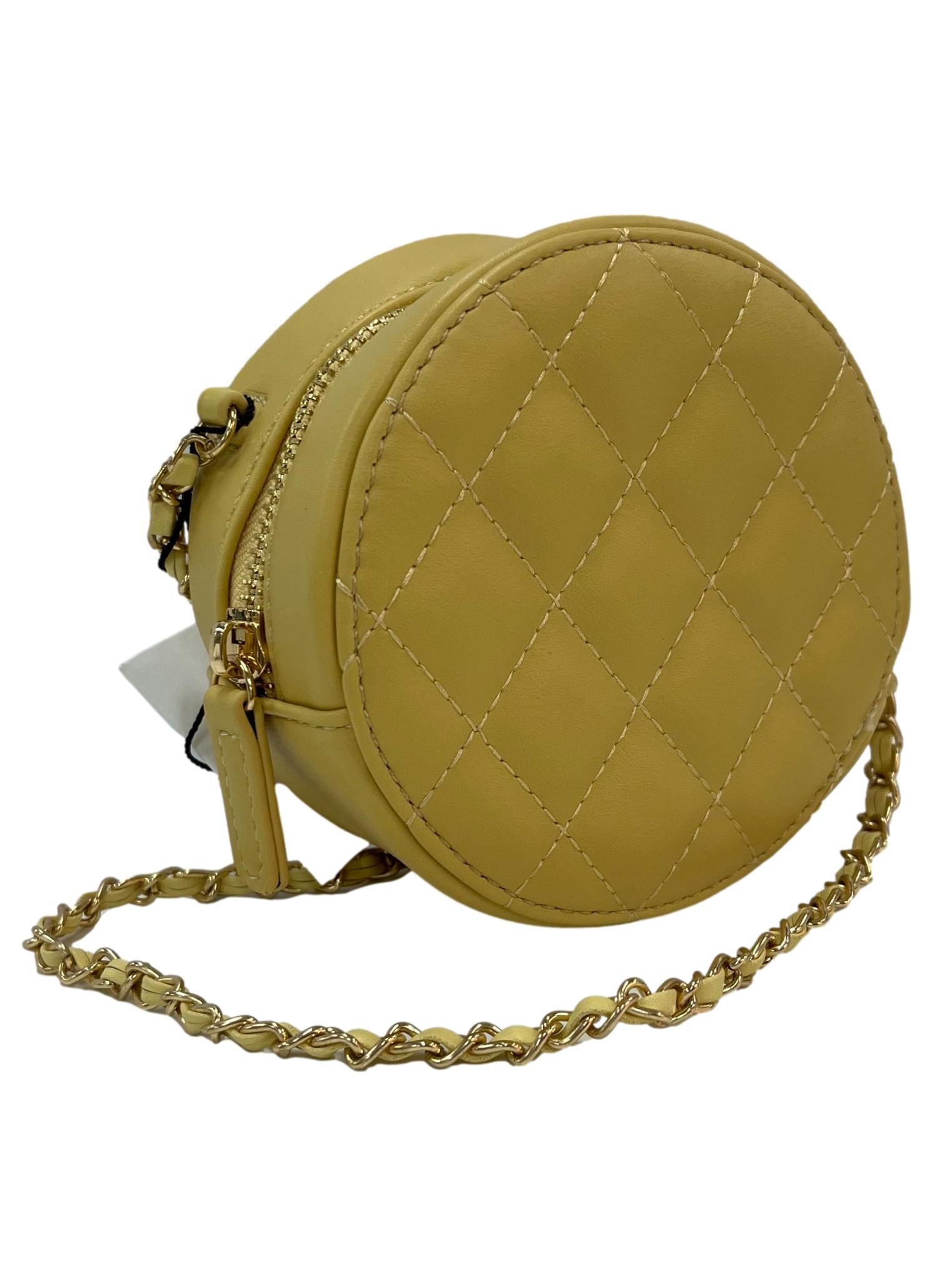 Chain Strap Circle Mini Bag - Yellow