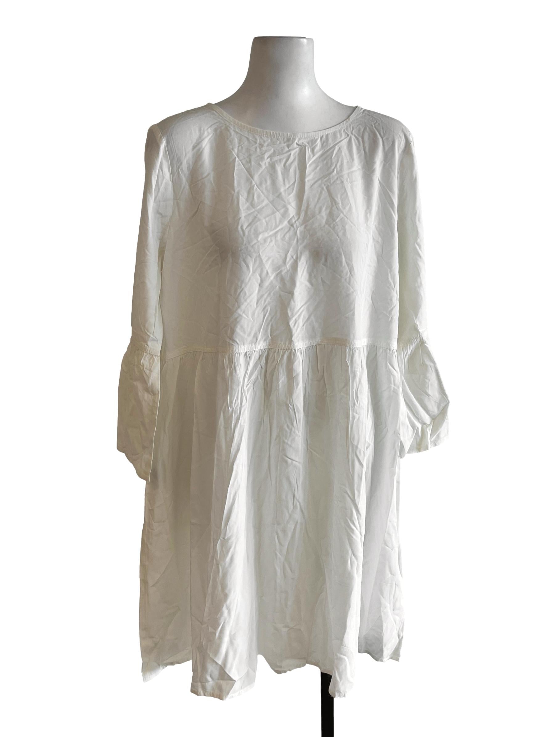 Pearl White Long Sleeve Dress