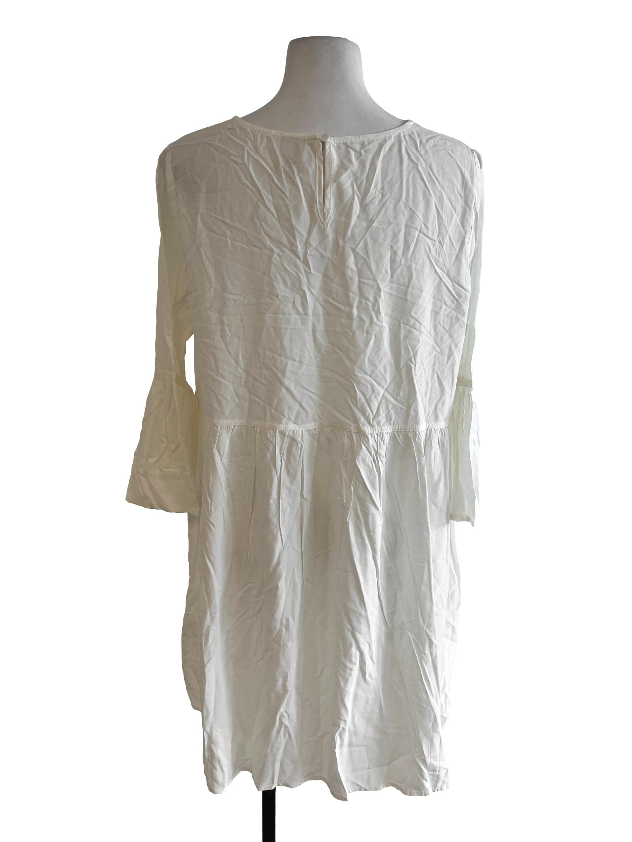 Pearl White Long Sleeve Dress