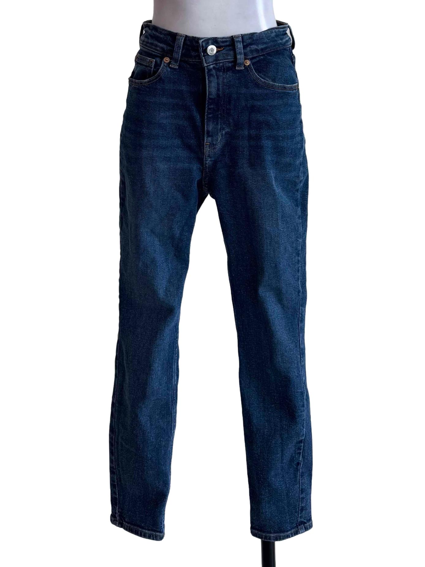 Deep Blue Denim Carrot Cut Pants