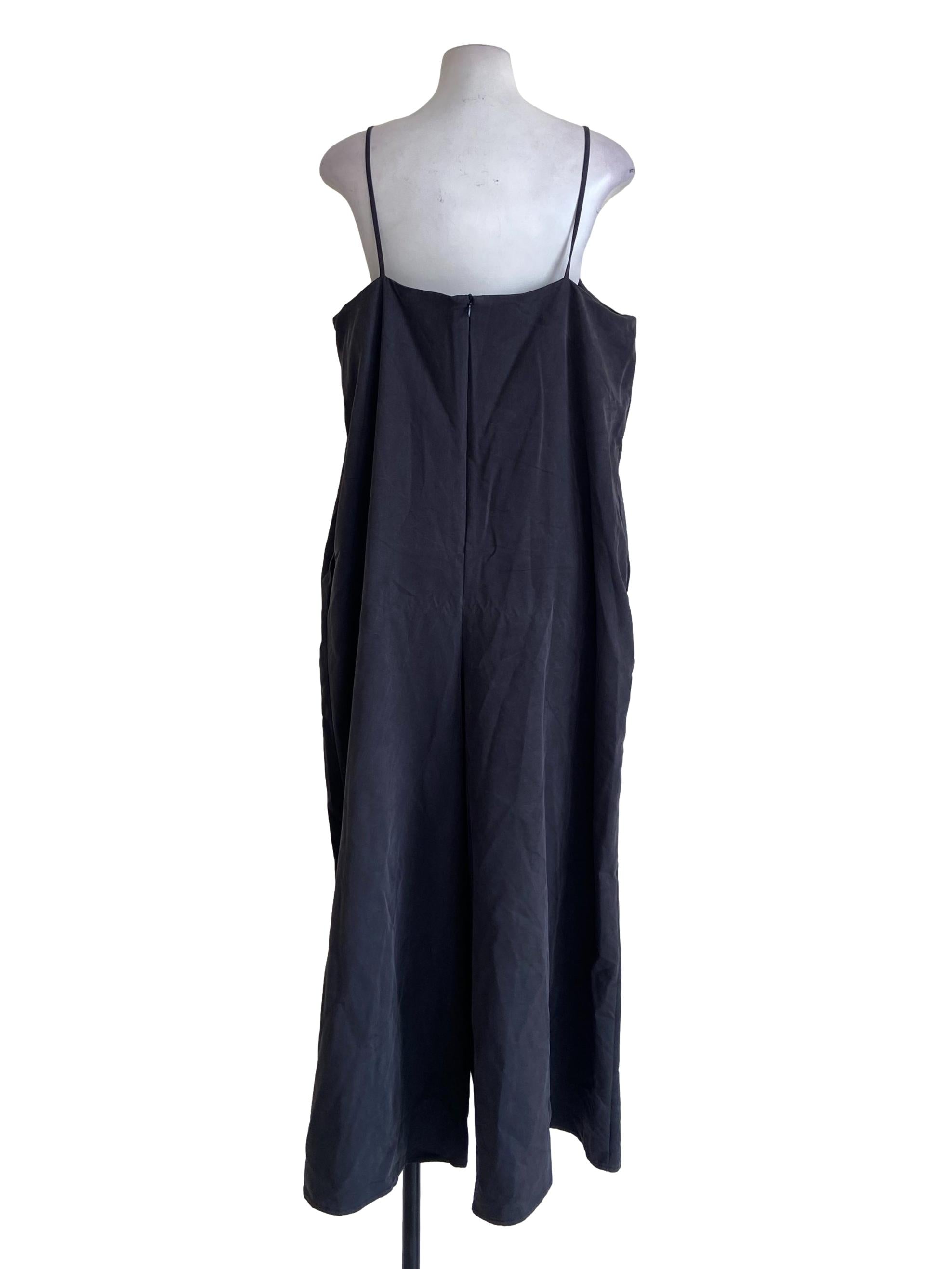Rayon Gathered-Back Jumpsuit OSN