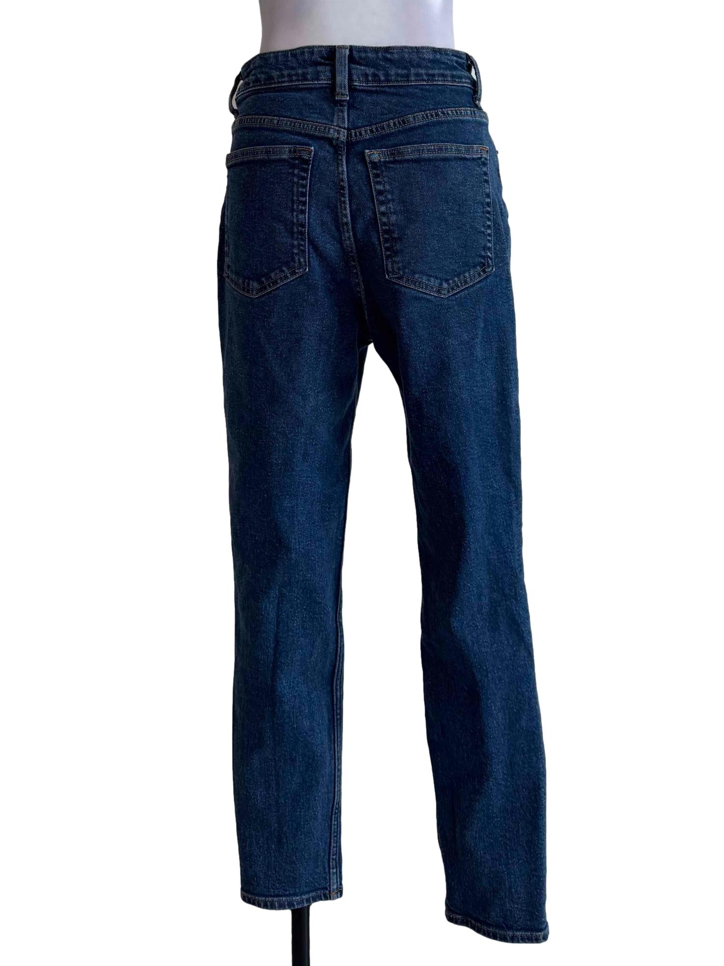 Deep Blue Denim Carrot Cut Pants