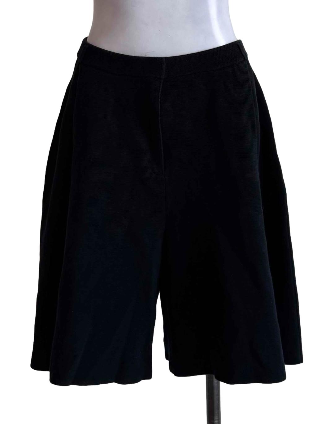 Iron Black Wide Leg Short Pants