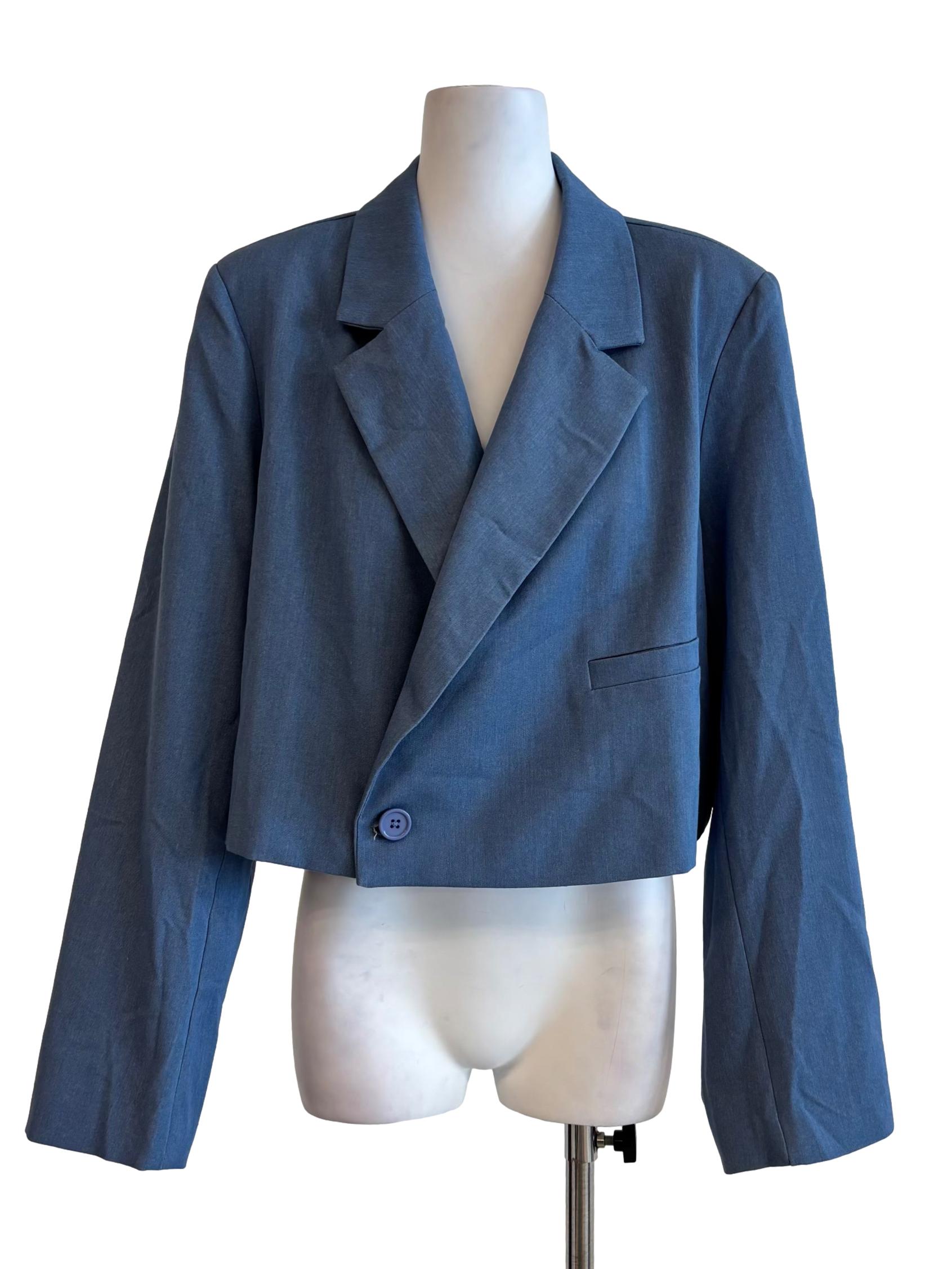 Celadon Blue Surplice Blazer