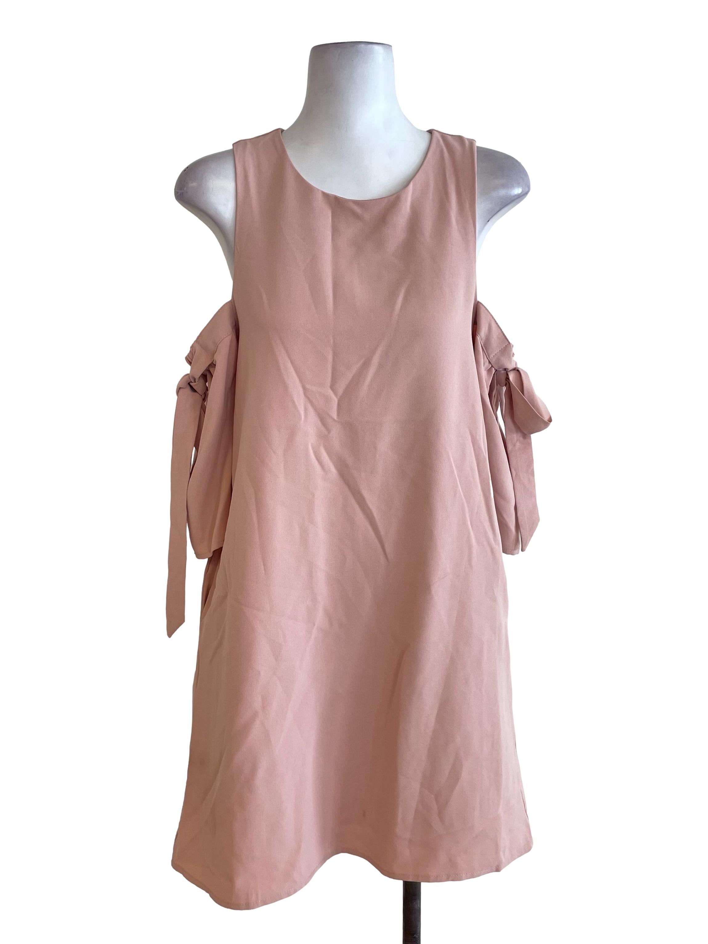 Pink Off-Shoulder Dress