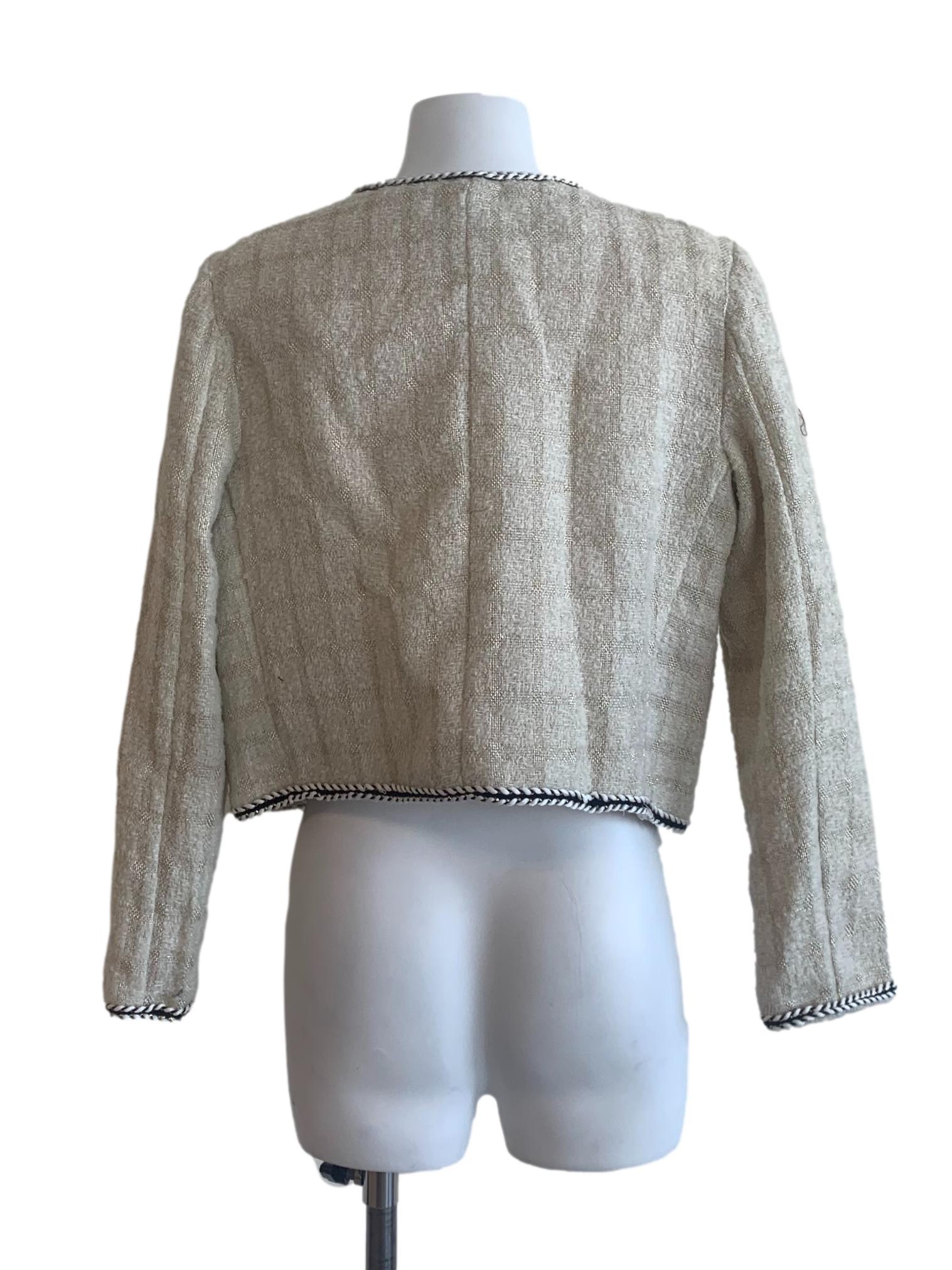 Cream White Tweed Blazer