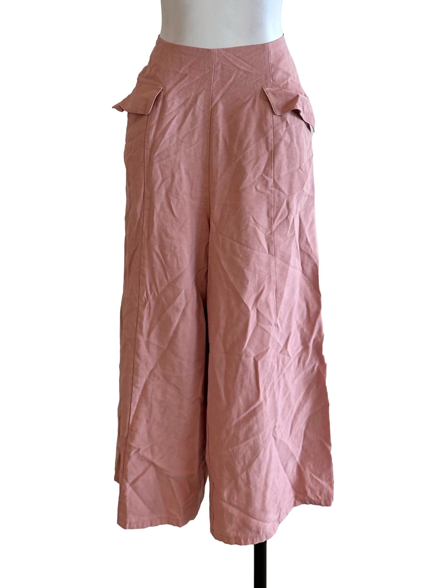 Light Pink Wide Leg Pants LB