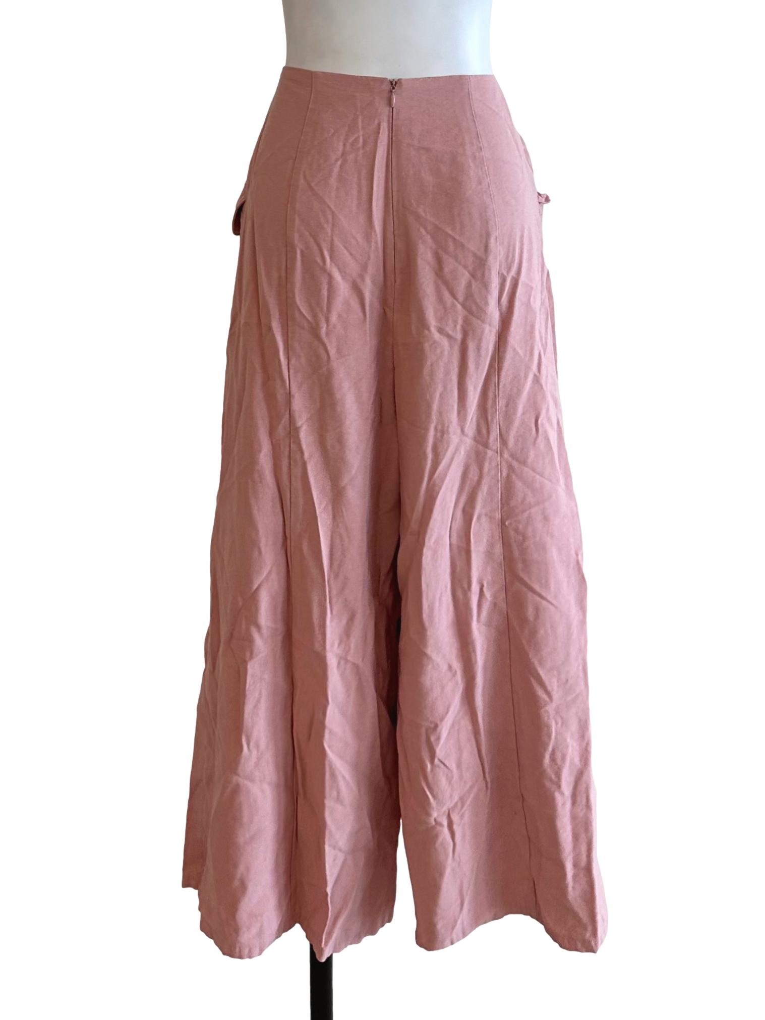 Light Pink Wide Leg Pants LB