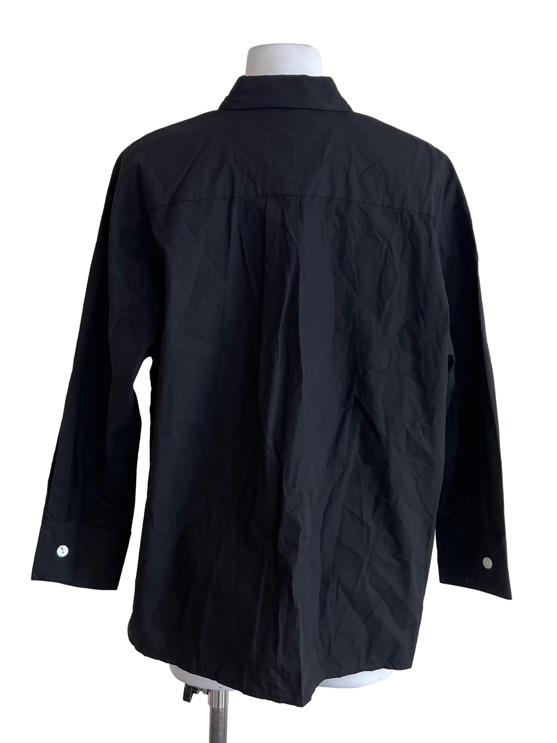 Black Wide Oxford Shirt