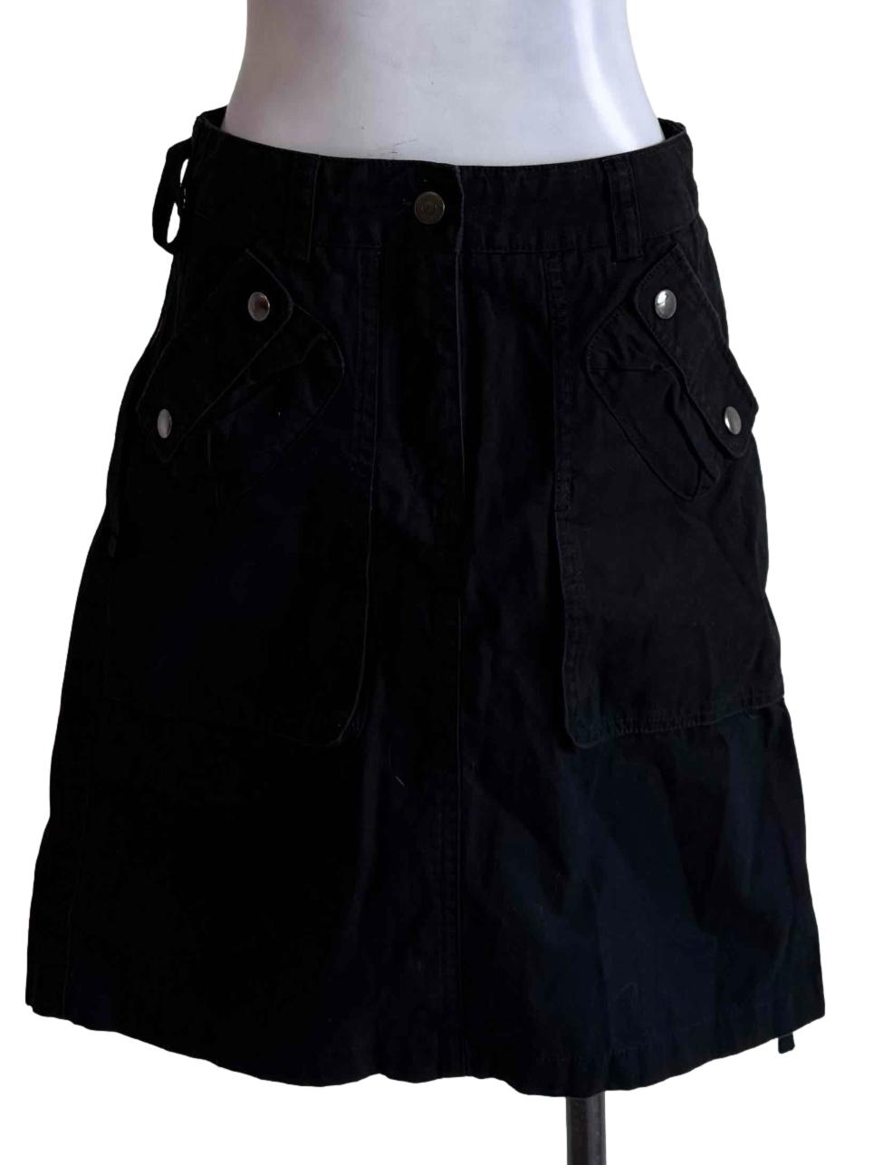 Ink Black Short Skirt