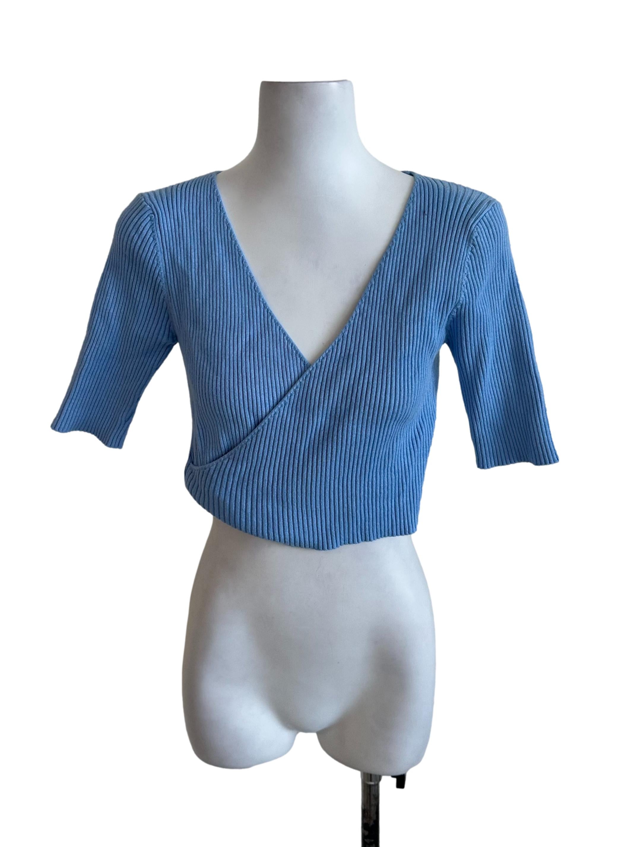 Baby Blue Knit Top TEM