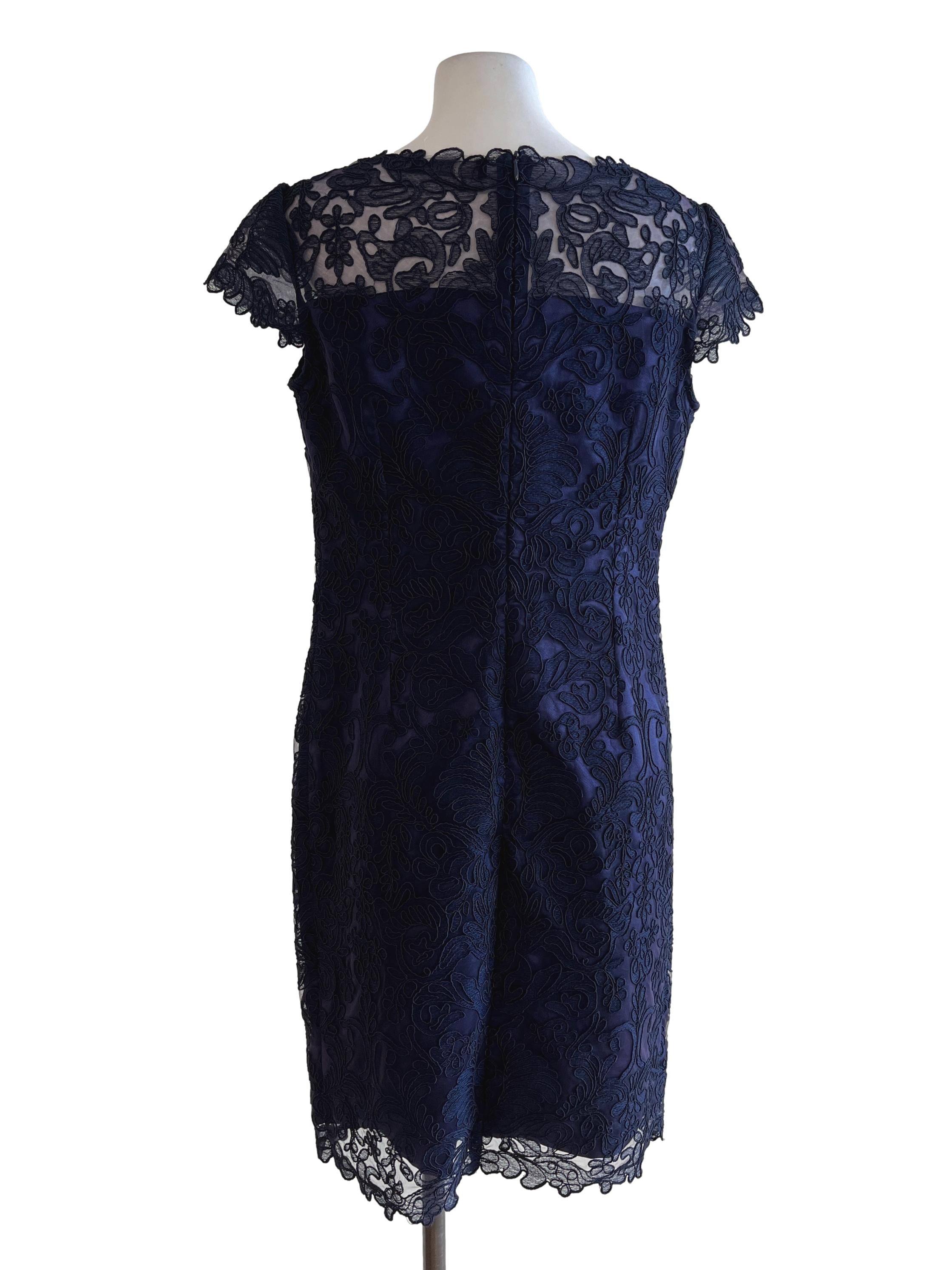 Indigo Blue A-Line Short Sleeve Dress