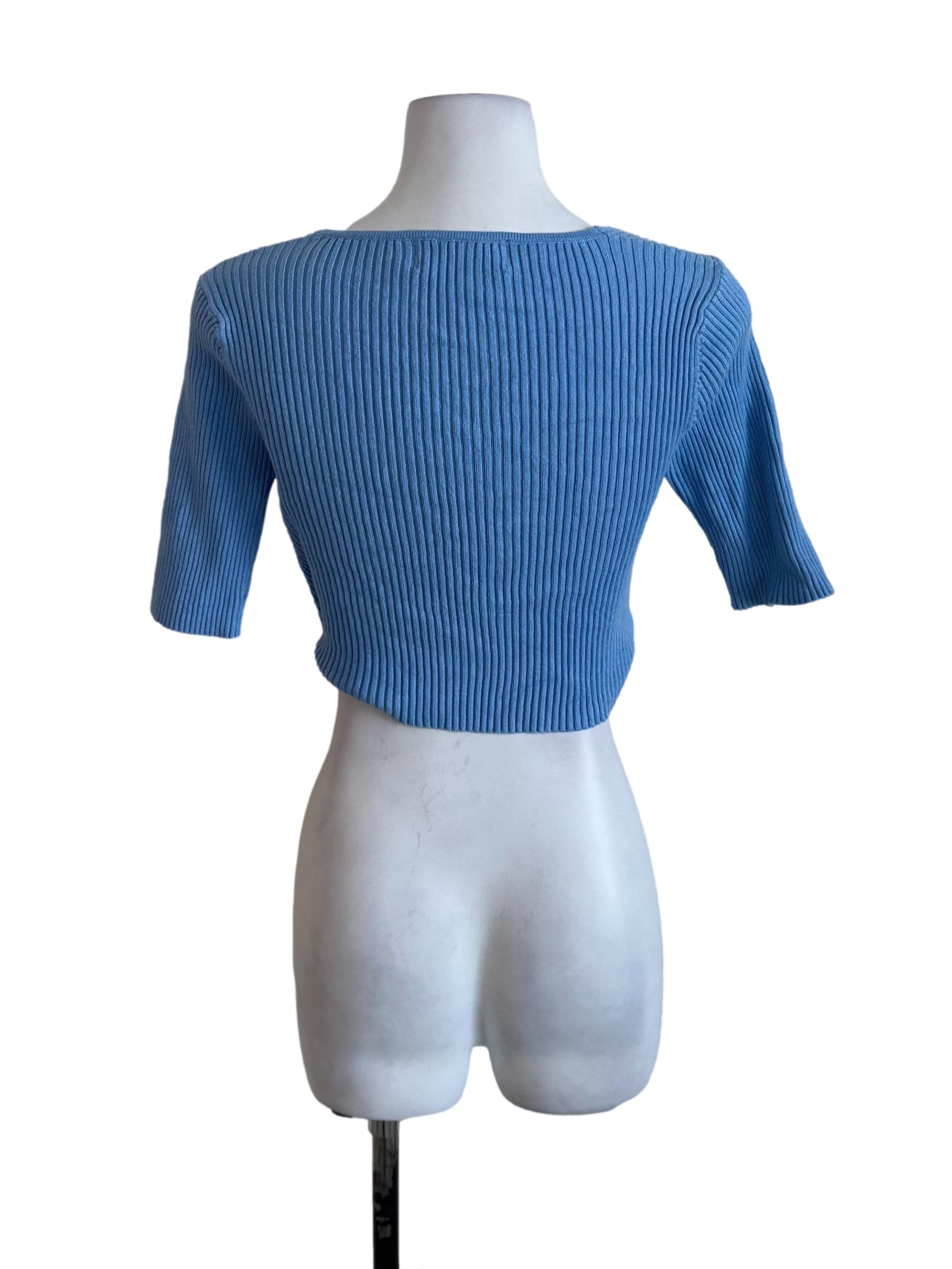 Baby Blue Knit Top TEM