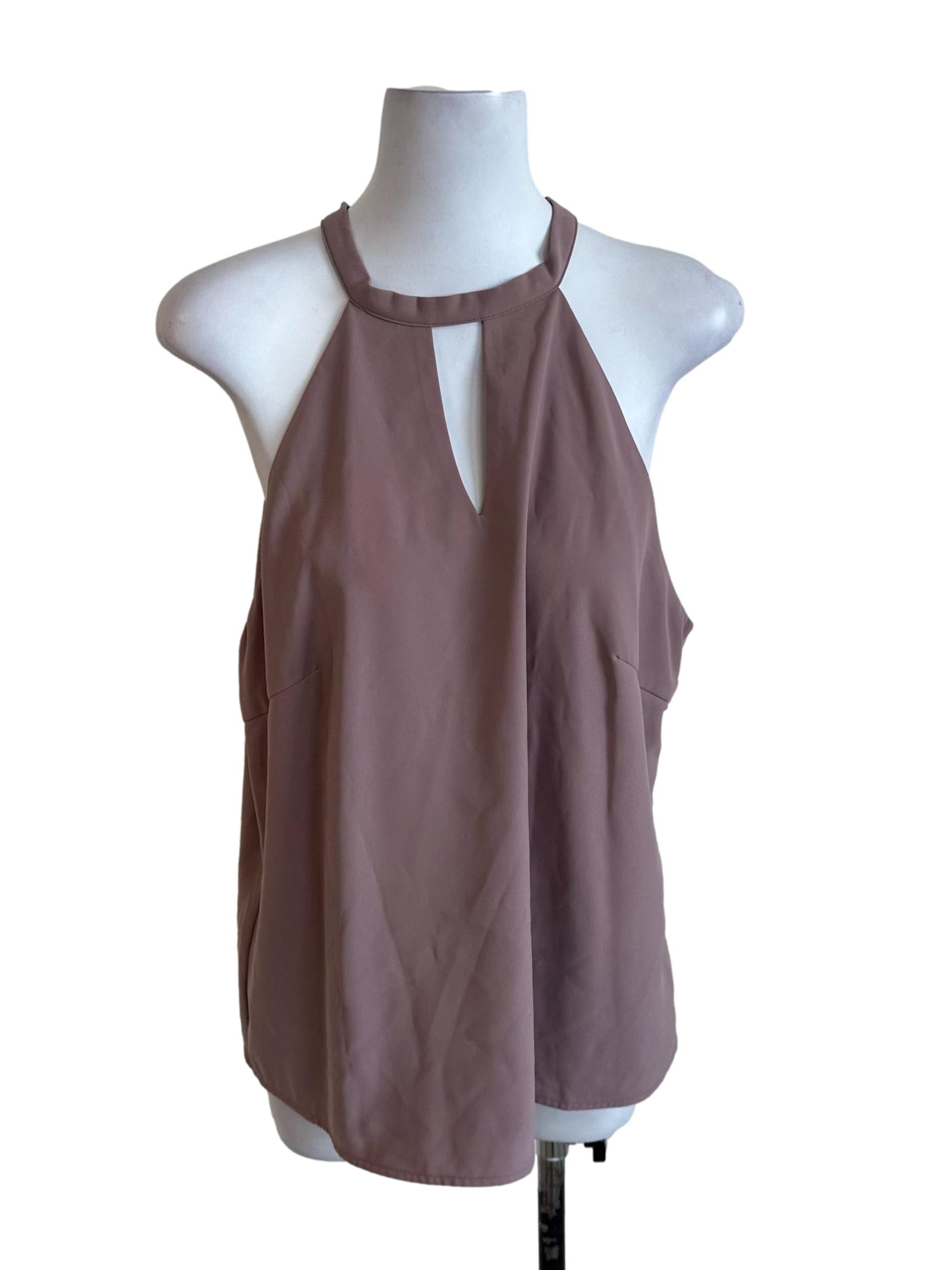 Sepia Brown Halter Top