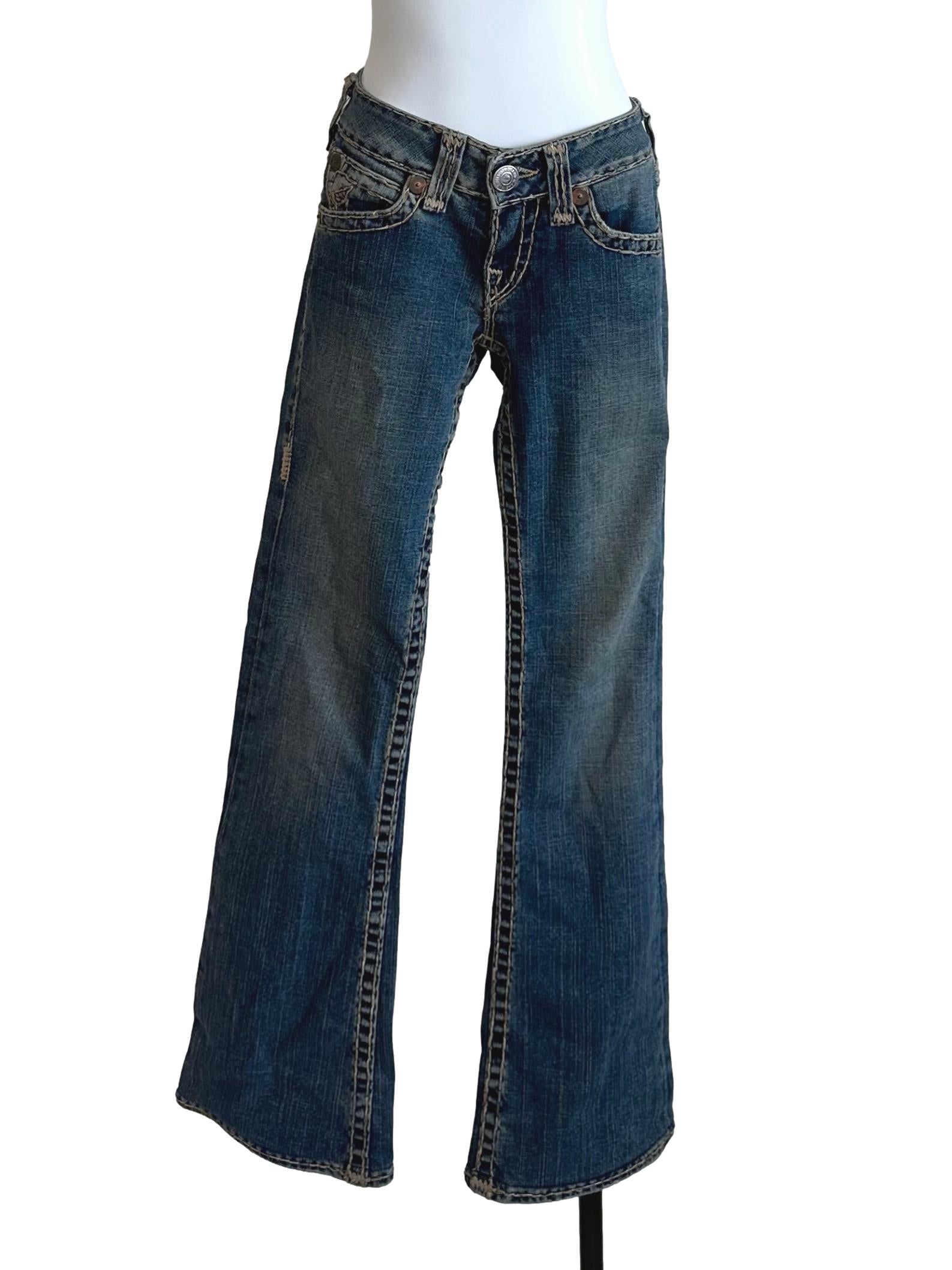 Indigo Blue Denim Low Rise Jeans