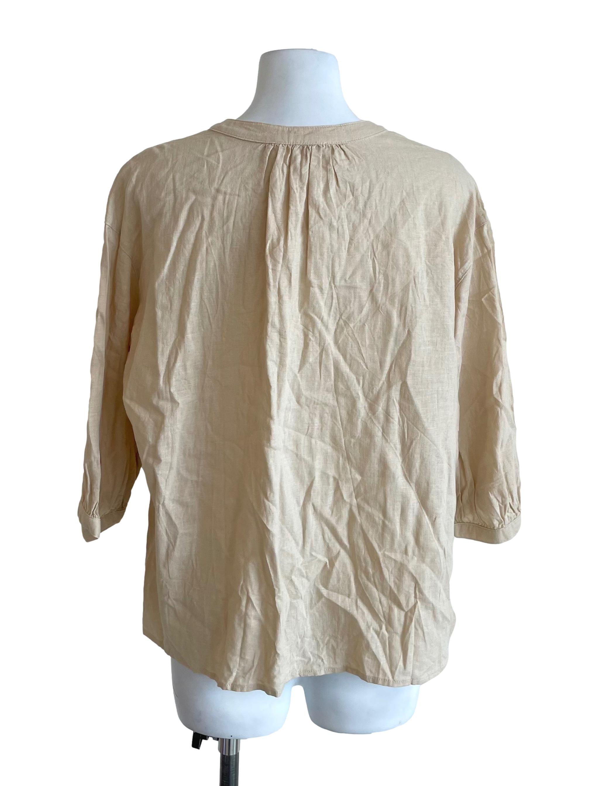 Parchment Draped Peasant Top