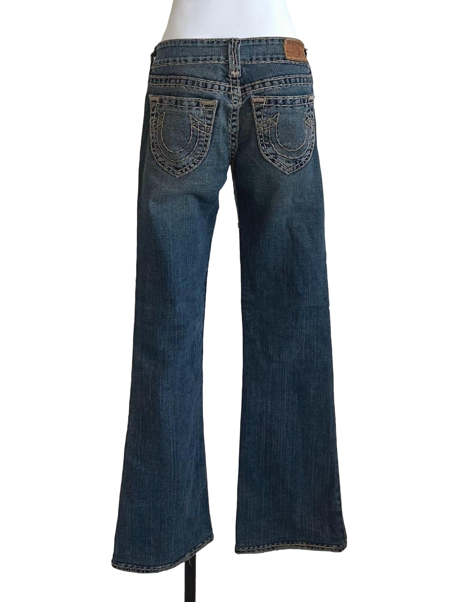 Indigo Blue Denim Low Rise Jeans