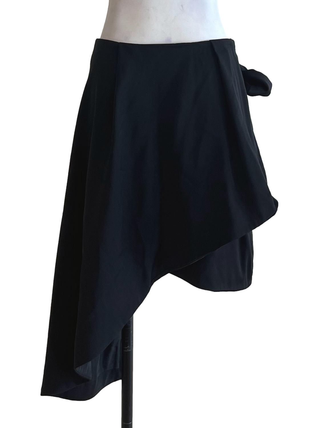 Black High-Waisted A-Line Skirt