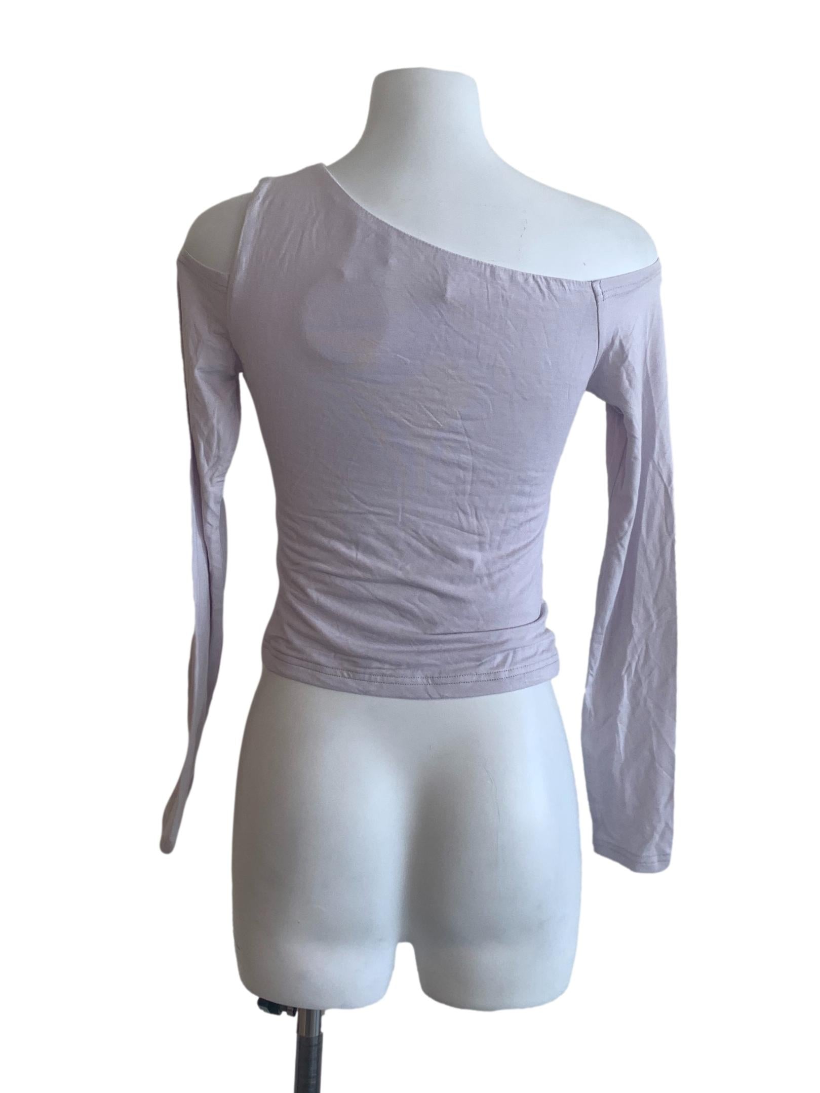 Heather Purple Asymmetric Neck Top