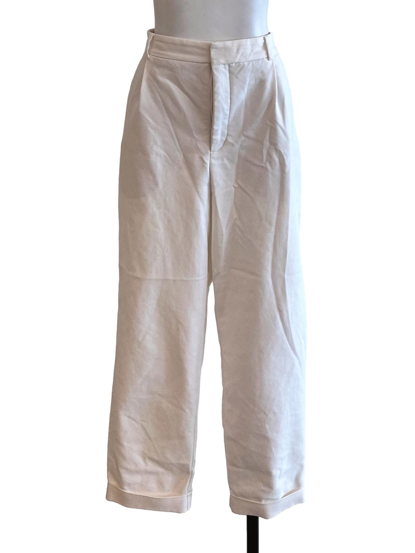 Off White Formal Pants LB