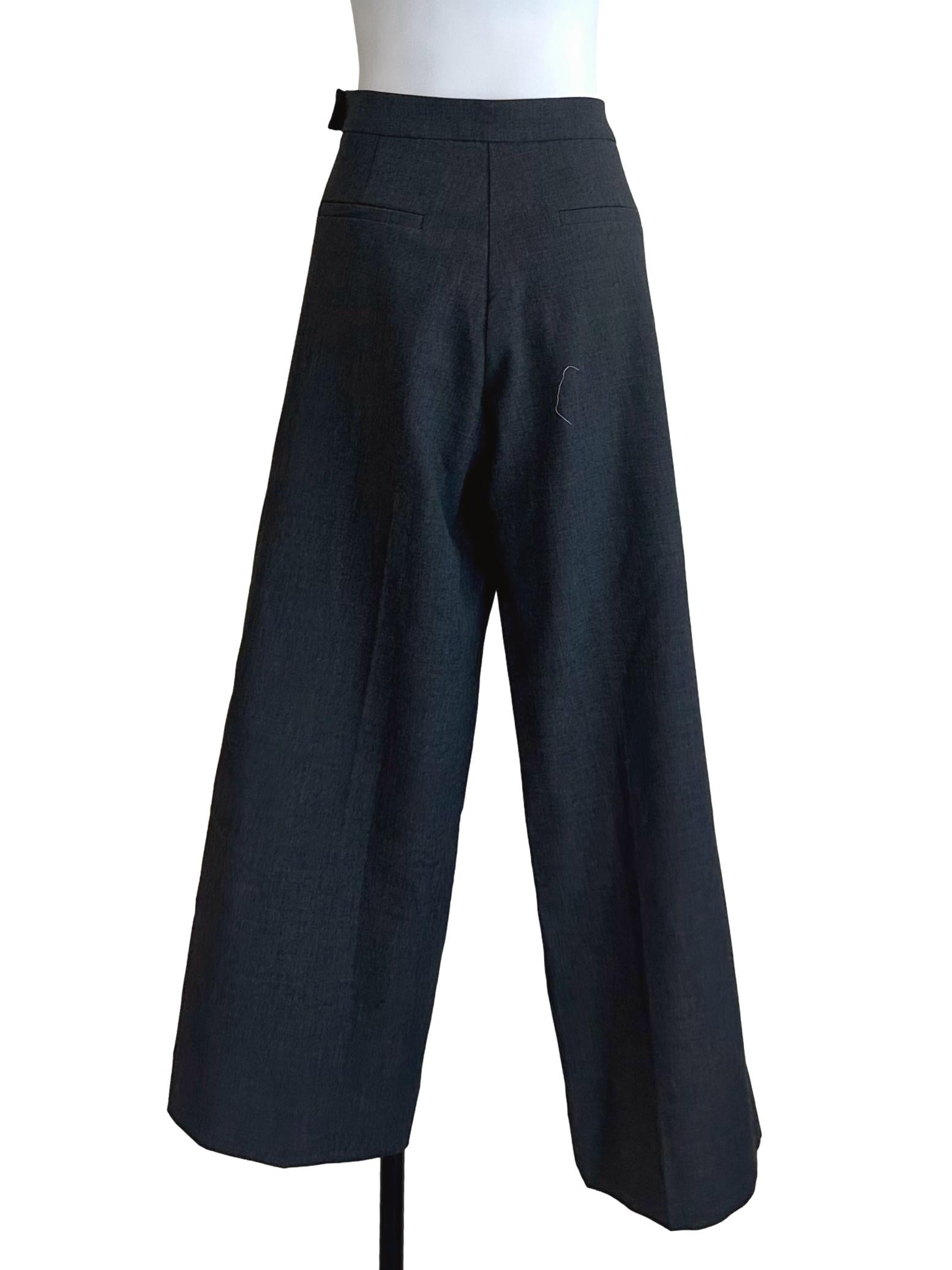 Graphite Grey Formal Straight Pants